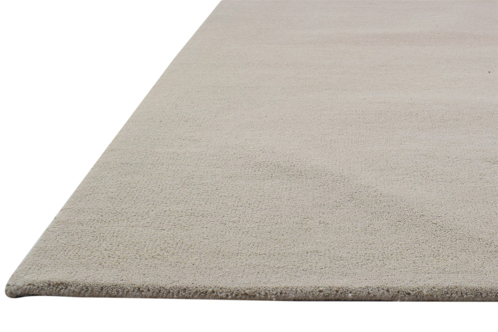 Wool Beige Rug 3' X 5' Modern Hand Tufted Scandinavian Solid Room Size Carpet 