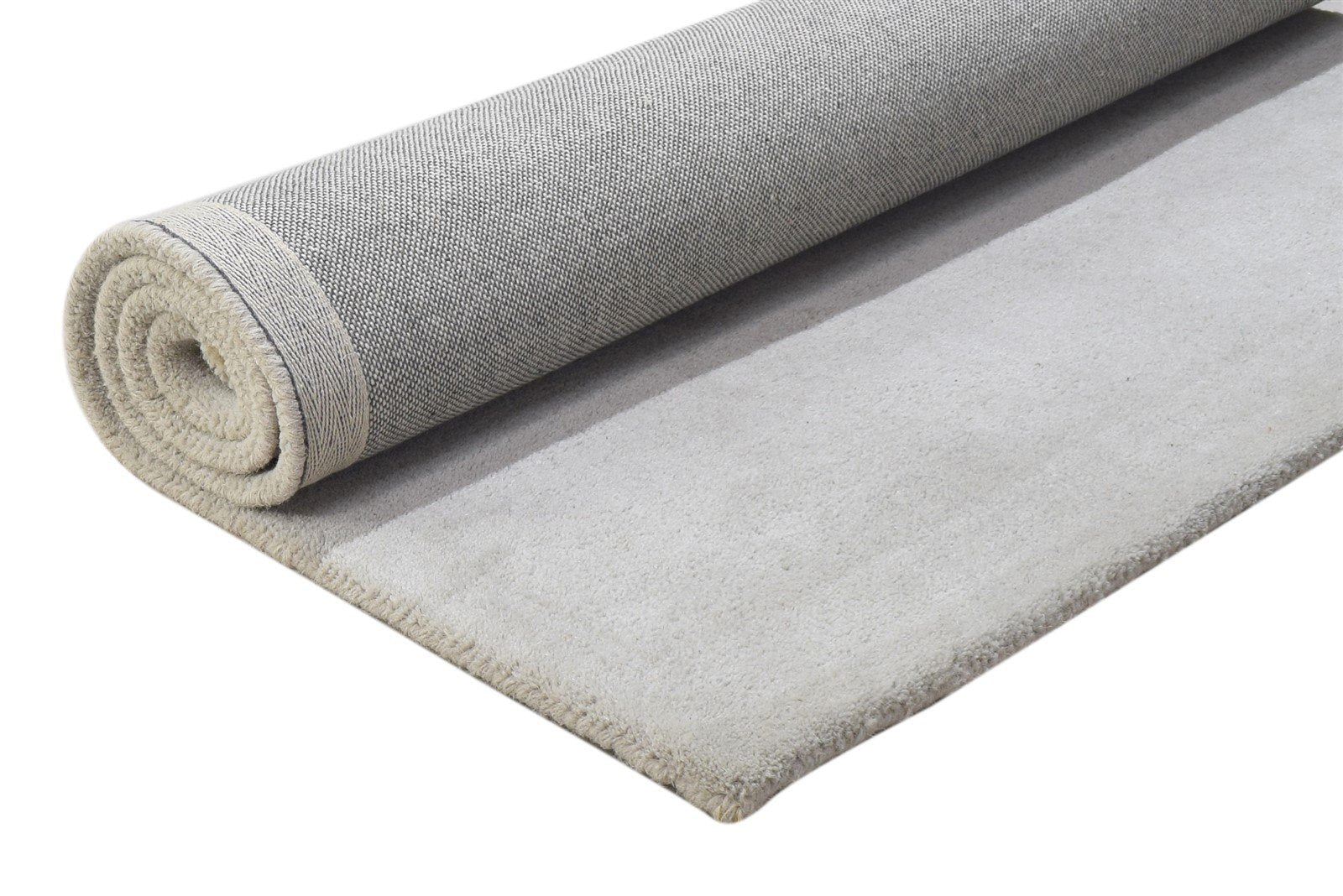 Hand Tufted Grey Wool Rug 3' X 5' Modern Scandinavian Solid Room Size Carpet 