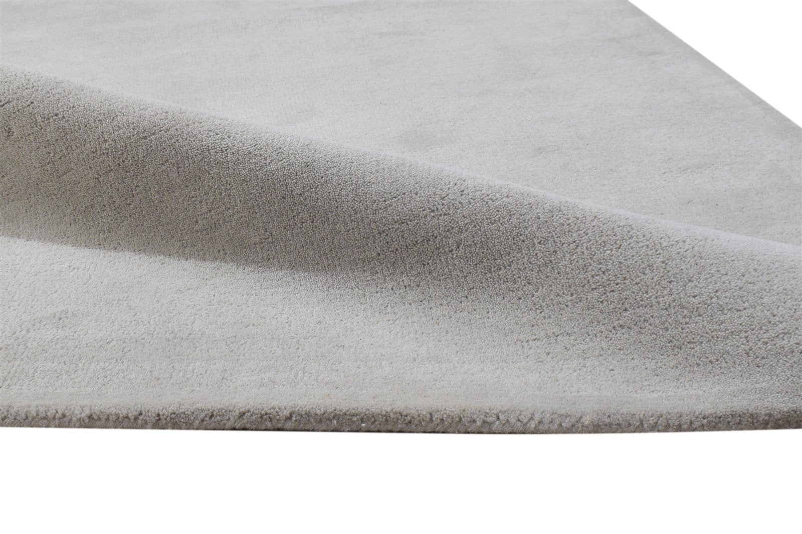 Hand Tufted Grey Wool Rug 3' X 5' Modern Scandinavian Solid Room Size Carpet 