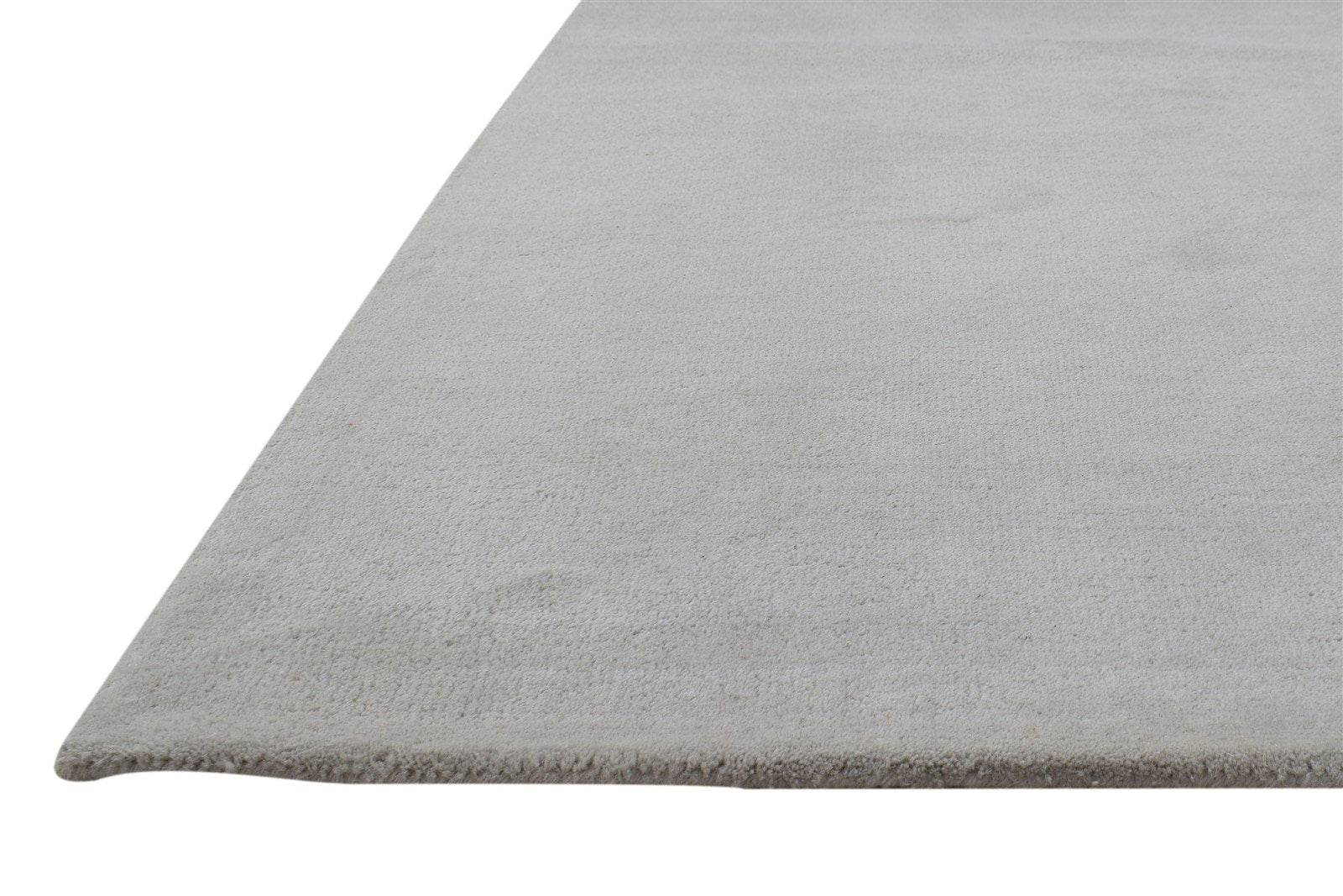 Hand Tufted Grey Wool Rug 3' X 5' Modern Scandinavian Solid Room Size Carpet 