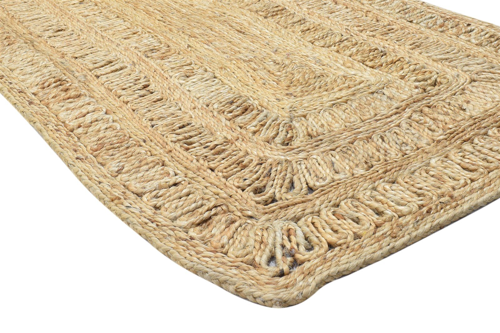 Jute Beige Rug 3' X 9' Modern Hand Woven Scandinavian Solid Room Size Runner 