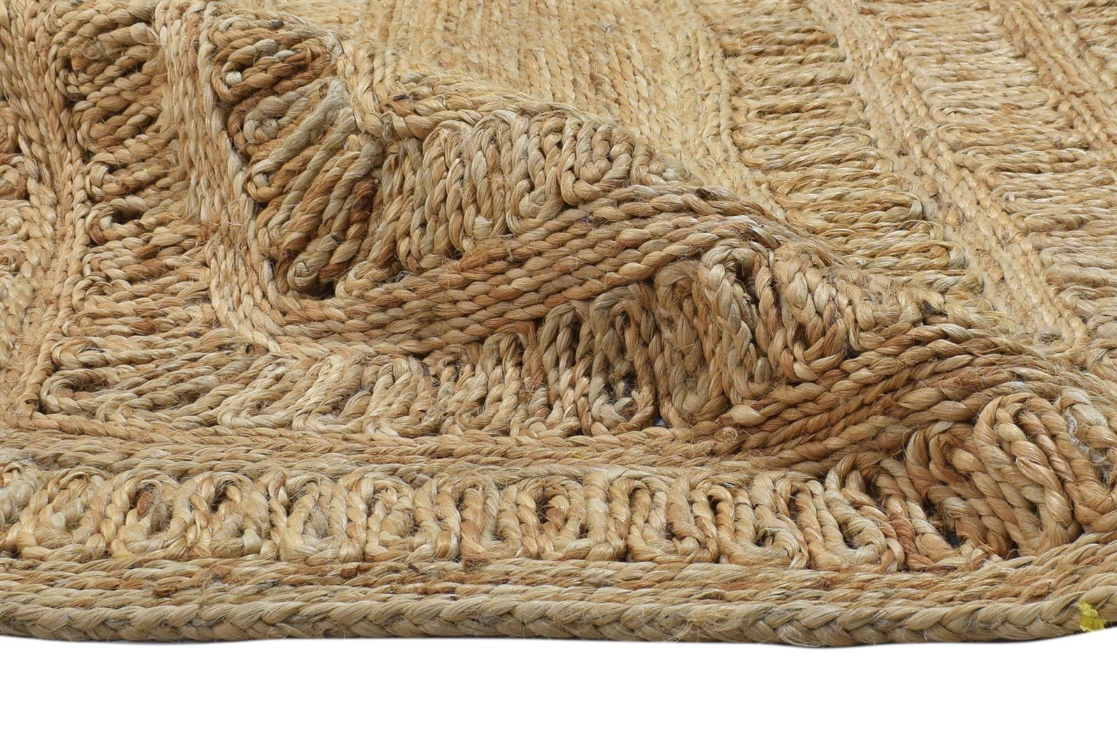 Jute Beige Rug 3' X 9' Modern Hand Woven Scandinavian Solid Room Size Runner 