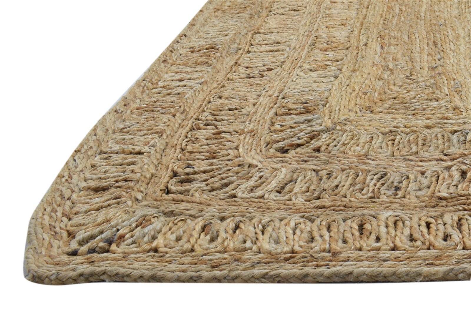 Jute Beige Rug 3' X 9' Modern Hand Woven Scandinavian Solid Room Size Runner 