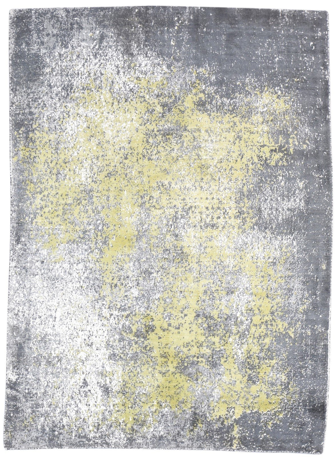 Hand Woven Charcoal Silk Rug 5' X 6' Modern Indian Abstract Room Size Carpet  Area Rug 