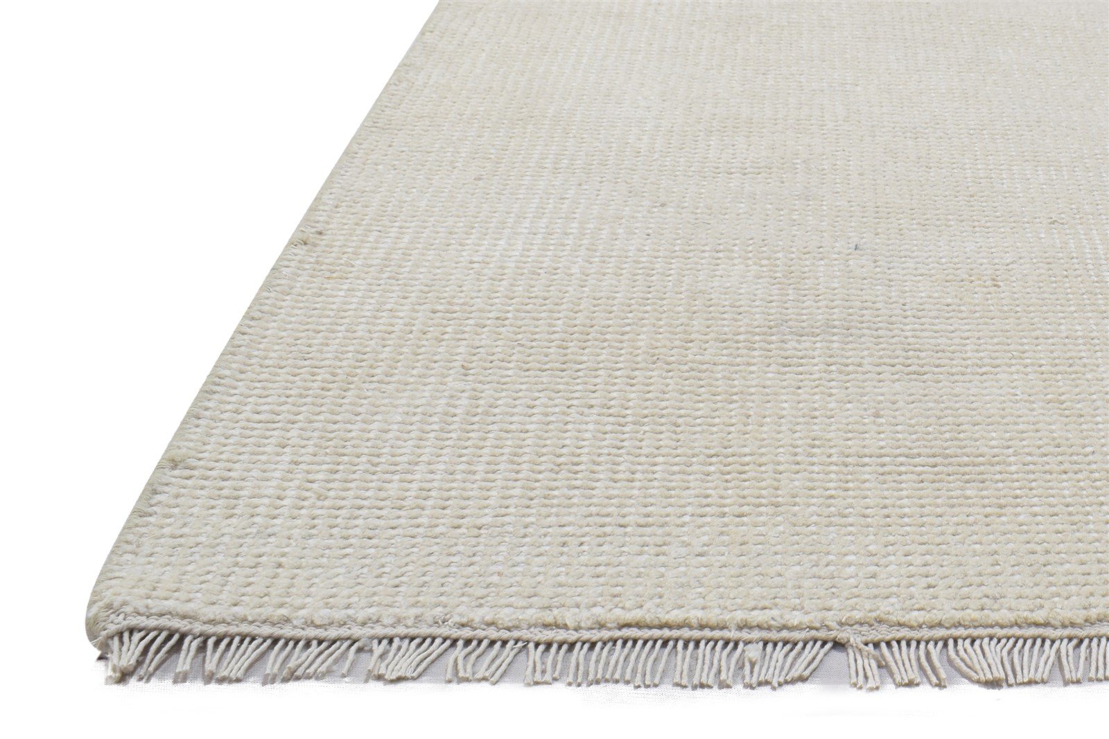 Wool Sand Rug 2' X 3' Modern Hand Knotted Scandinavian Solid Small Carpet 