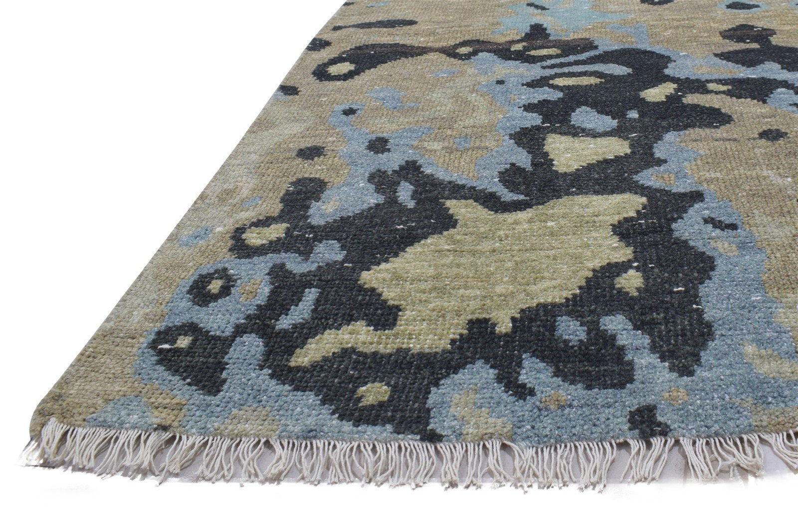 3' X 5' Rug Wool Sage Modern Hand Knotted Bohemian Abstract Room Size Carpet 