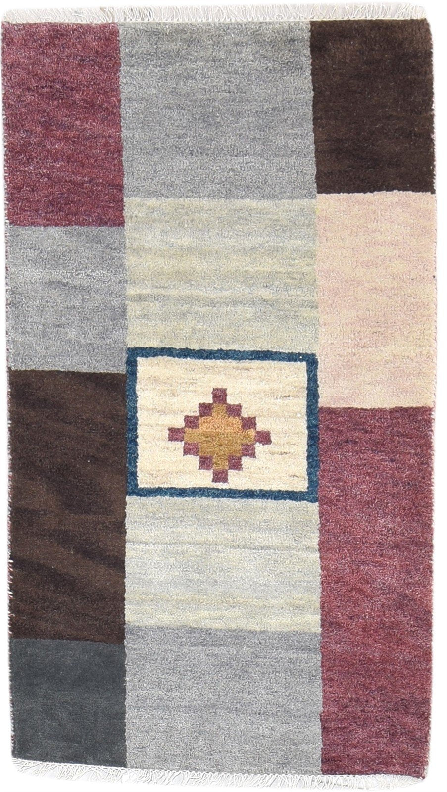 Hand Knotted Multi Color Wool Rug 2'6 X 5' Persien Gabbeh Tribal Small Carpet 