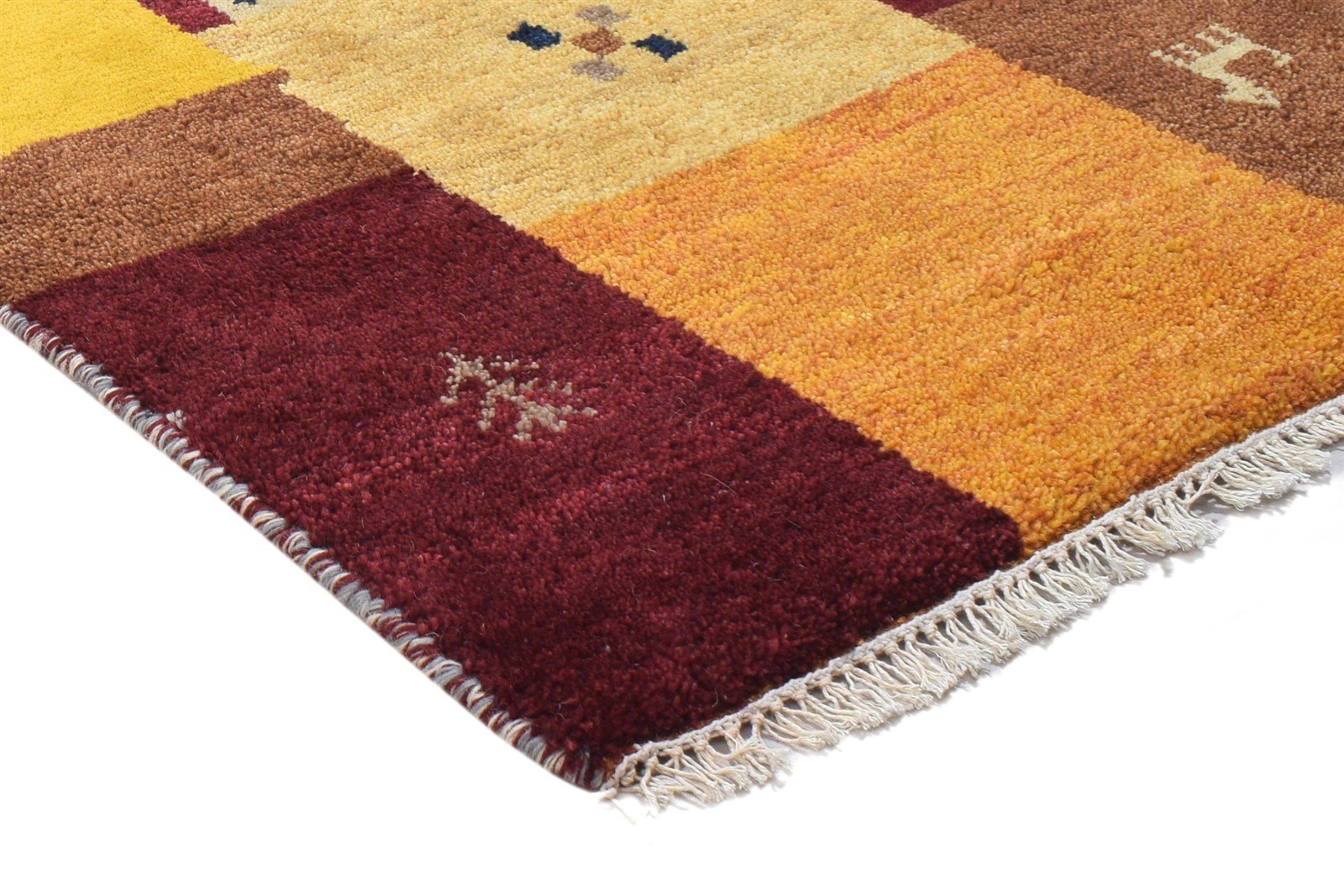 Wool Multi Color Rug 2'6 X 5' Persien Hand Knotted Gabbeh Tribal Small Carpet 