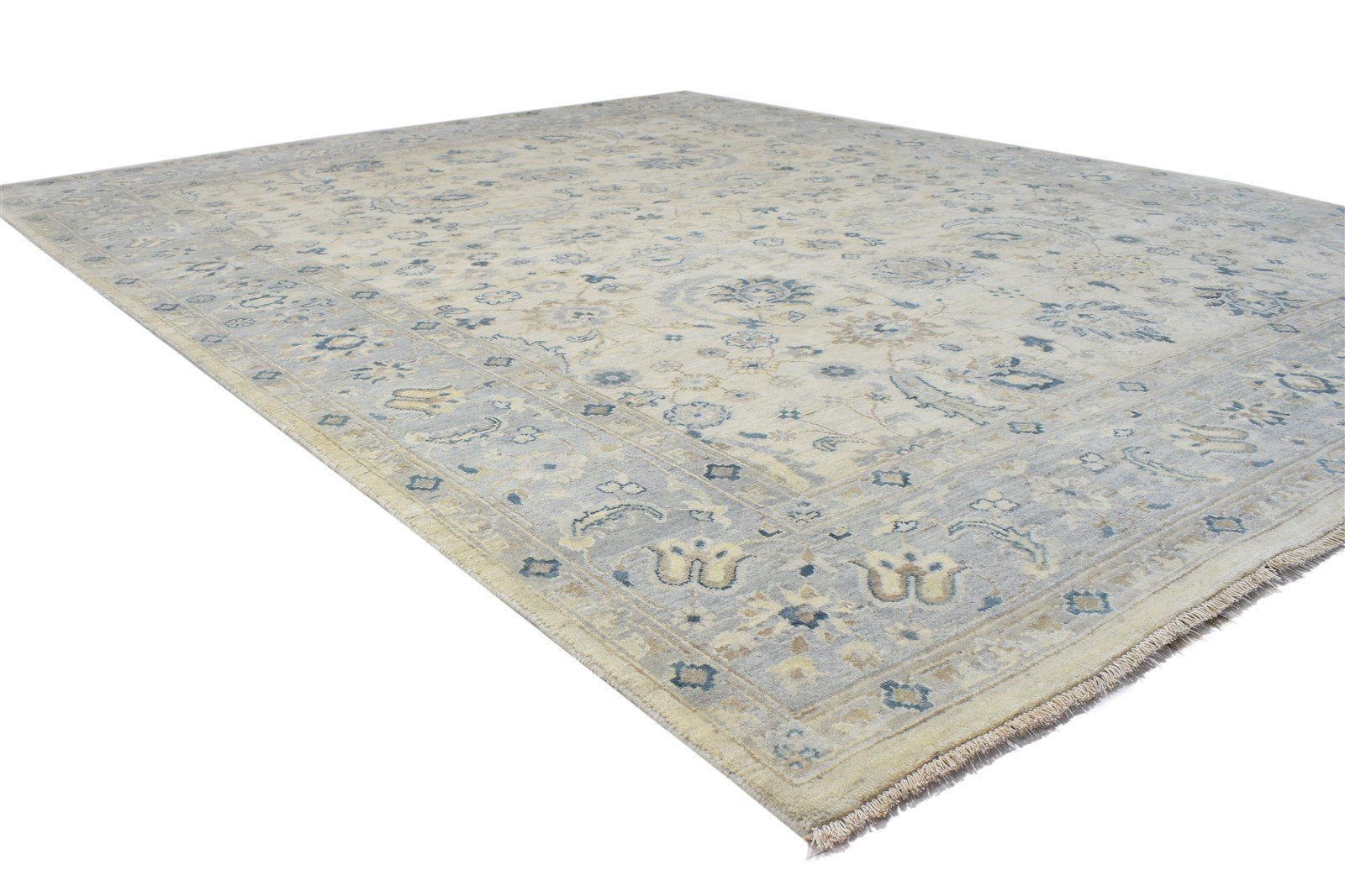 Sand Wool Rug 8' X 10' Persien Hand Knotted Kashan Oriental Large Carpet 