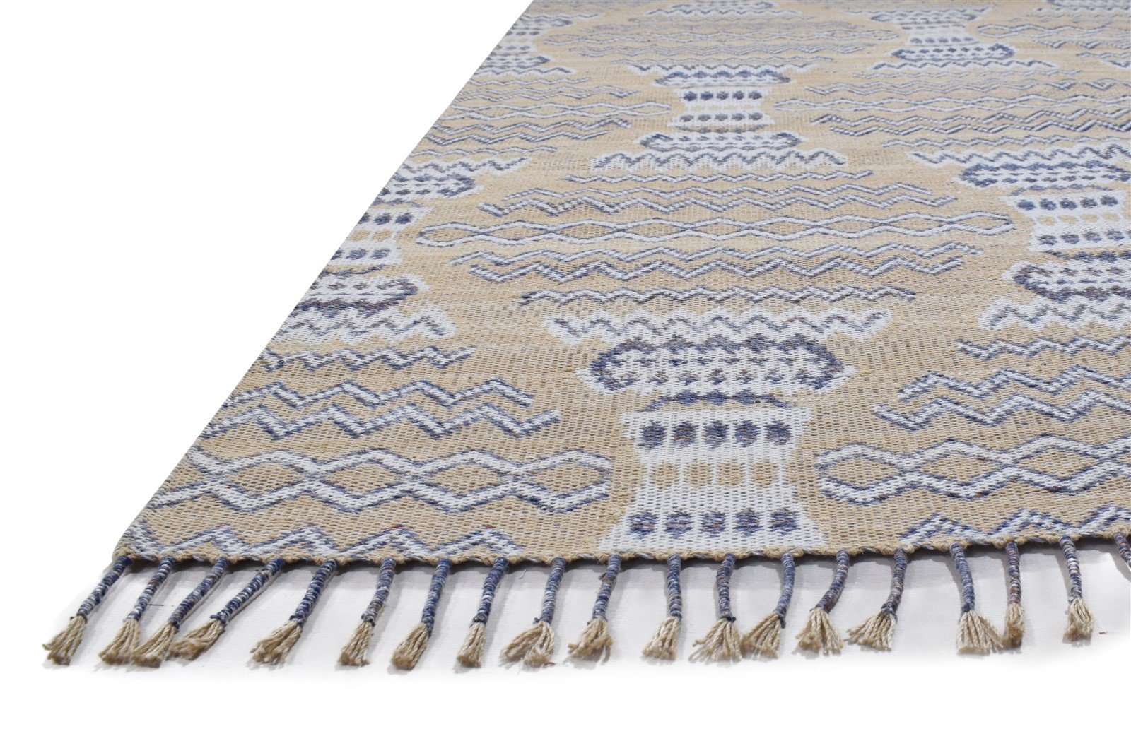 5X7 Rug Pet Yarn Beige Modern Jacquard Loom Moroccan Southwestern Room Size   7864229986453