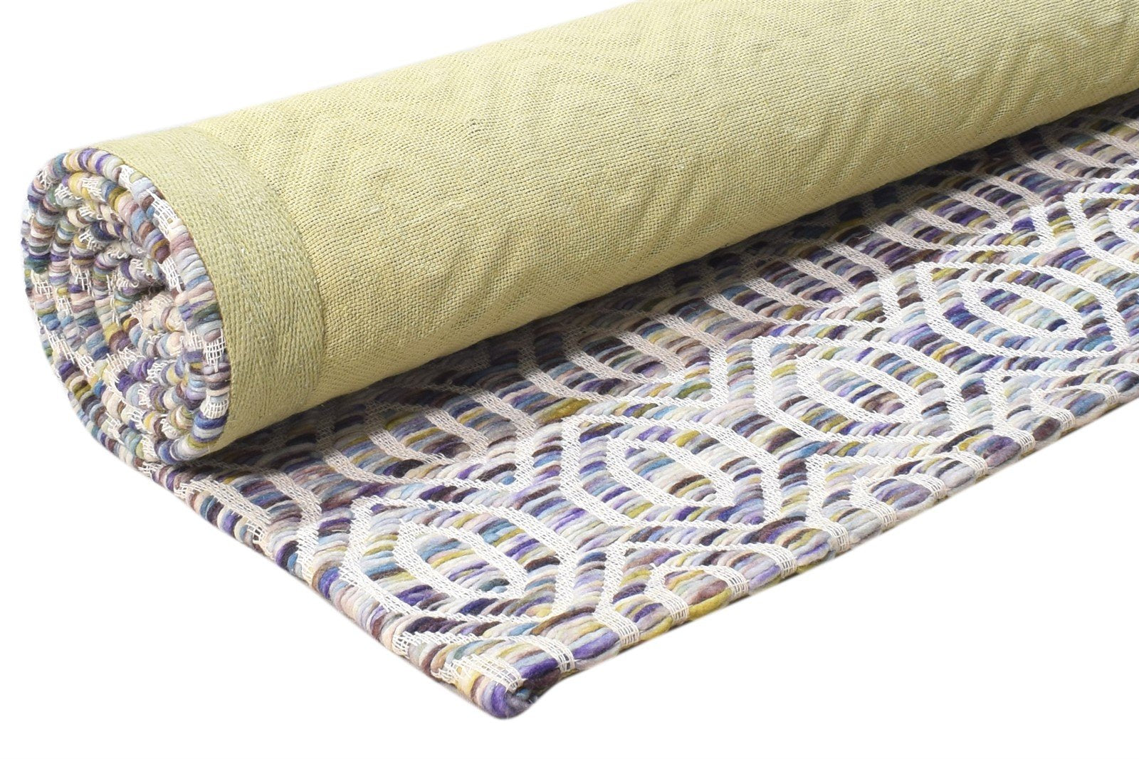 5X7 Rug Wool Multi Color Modern Jacquard Loom Scandinavian Honeycomb Room Size   7864463392917