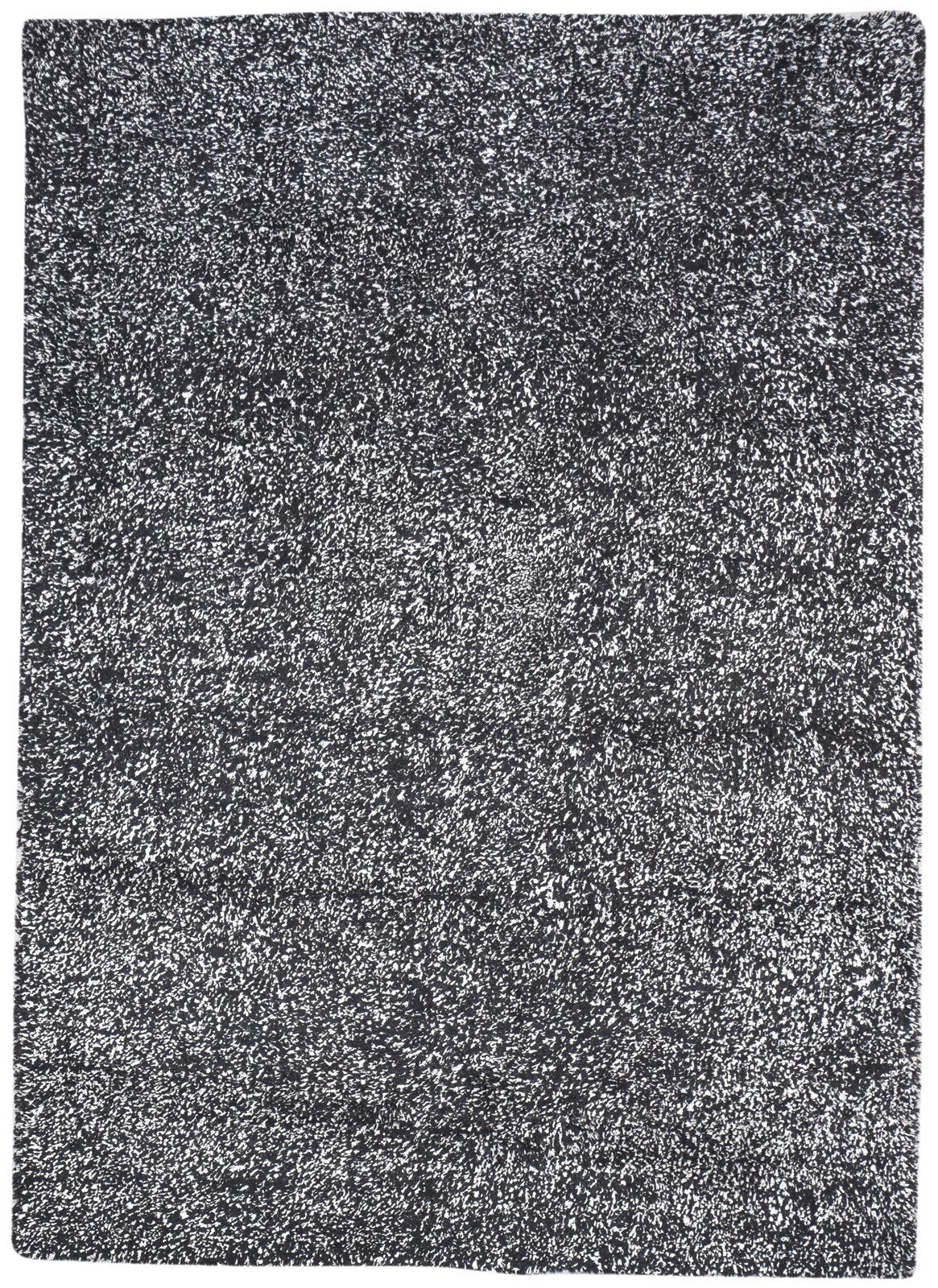 5X7 Rug Wool / Silk Black Modern Handloom Scandinavian Solid Room Size Carpet   7864153735317
