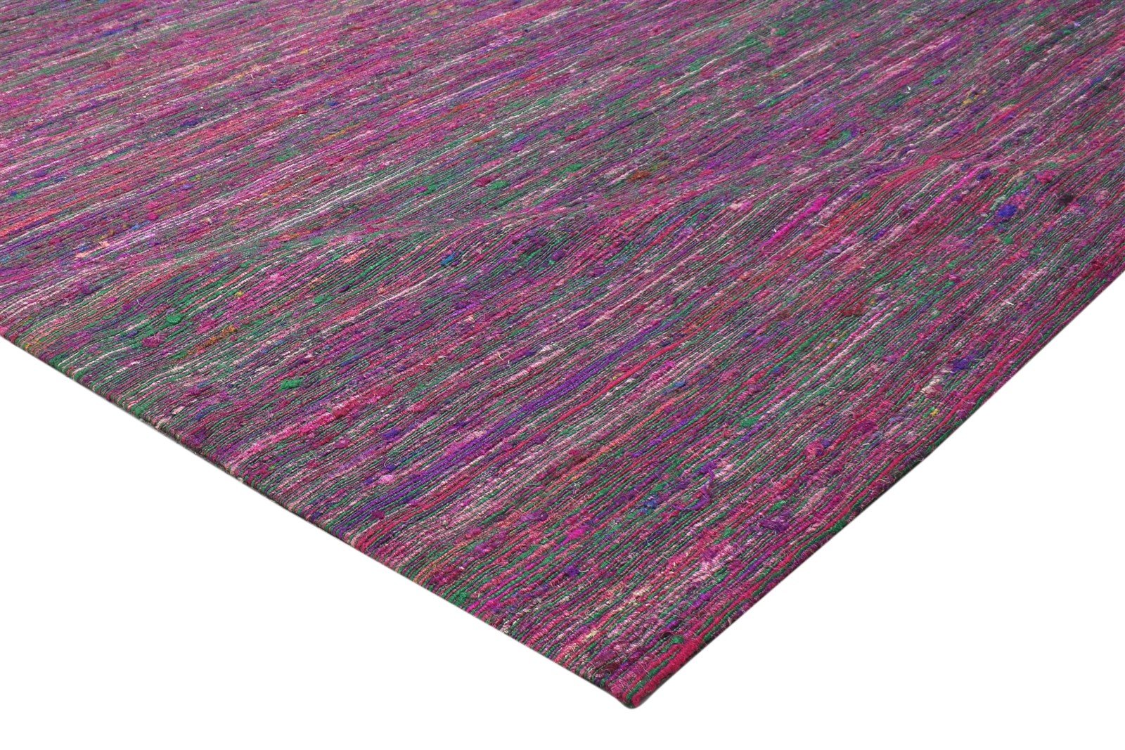 Odelle 5X7 Rug Wool / Silk Purple Modern Jacquard Loom Bohemian Solid   7864177361045