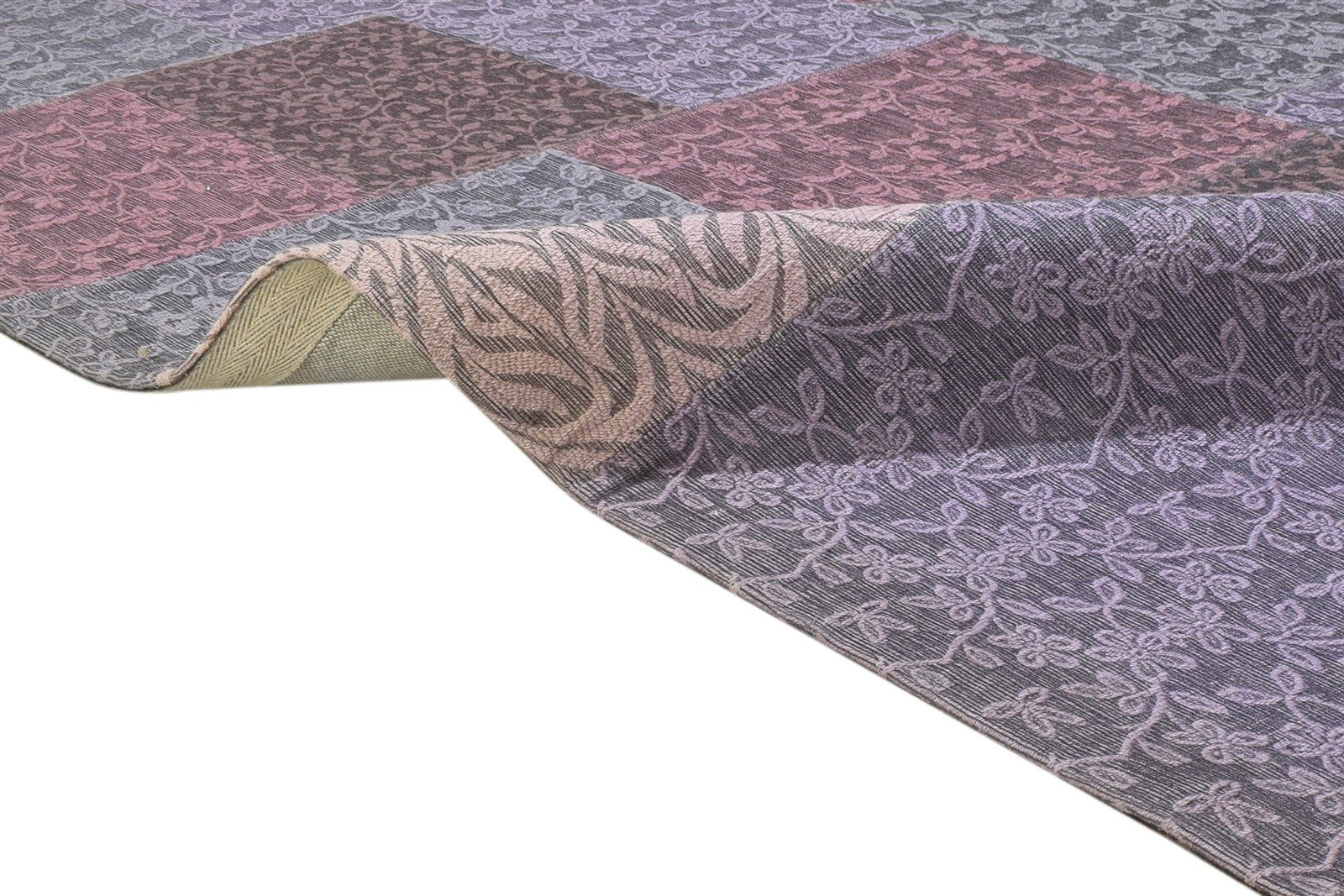 5X7 Rug Wool / Silk Purple Modern Jacquard Loom French Floral Room Size Carpet   7864178376853