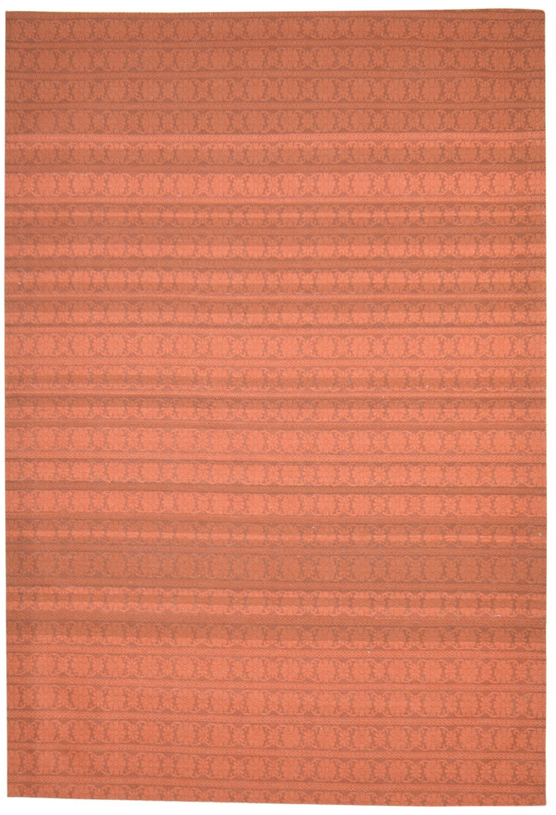 5X7 Rug Wool / Silk Rust Modern Jacquard Loom French Floral Room Size Carpet   7864178802837