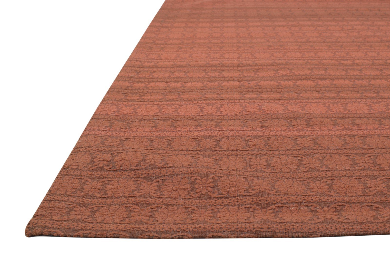 5X7 Rug Wool / Silk Rust Modern Jacquard Loom French Floral Room Size Carpet   7864178802837