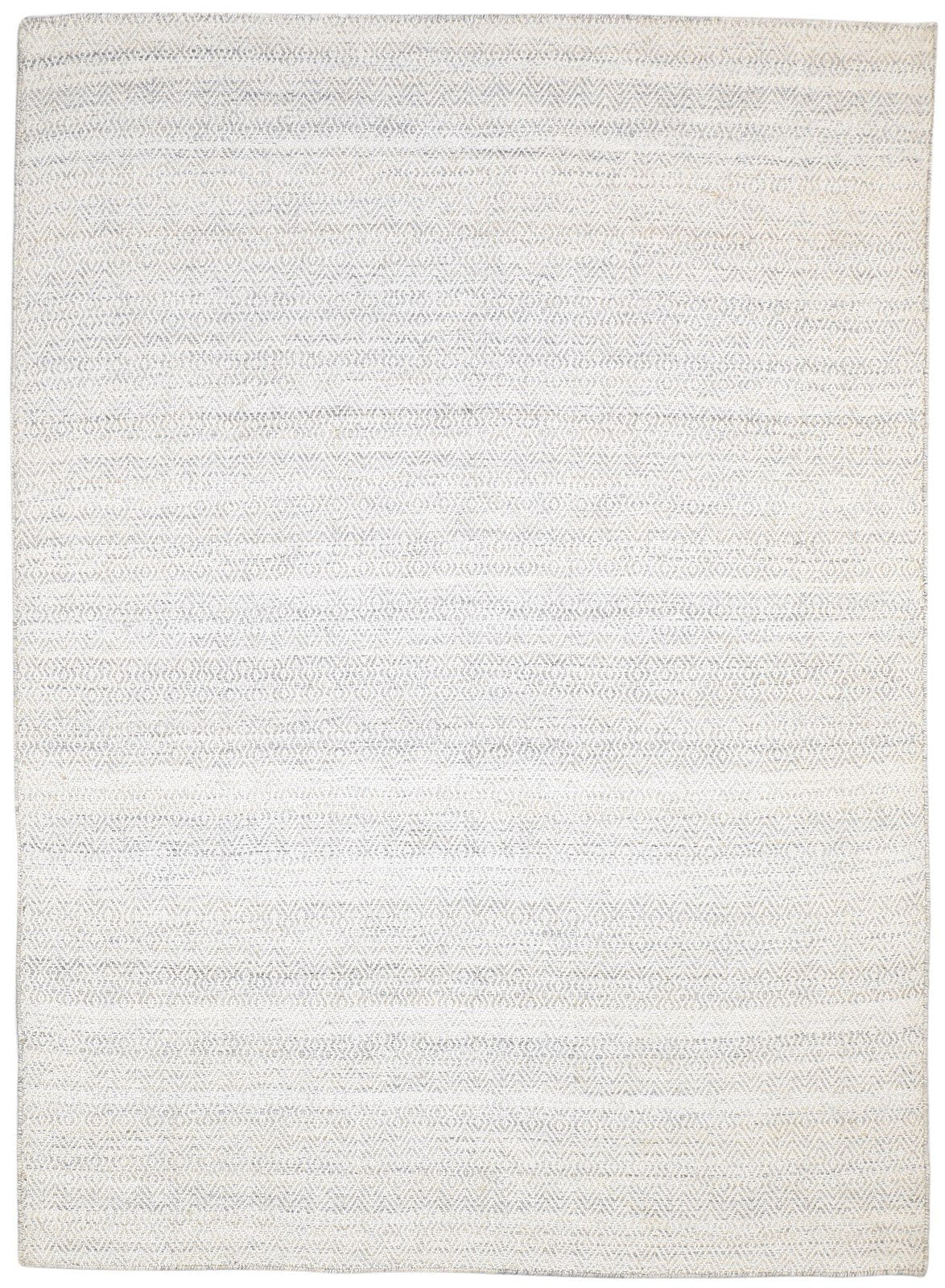 5X7 Rug Wool / Silk Sand Modern Dhurrie Scandinavian Trellis Room Size Carpet   7864232607893