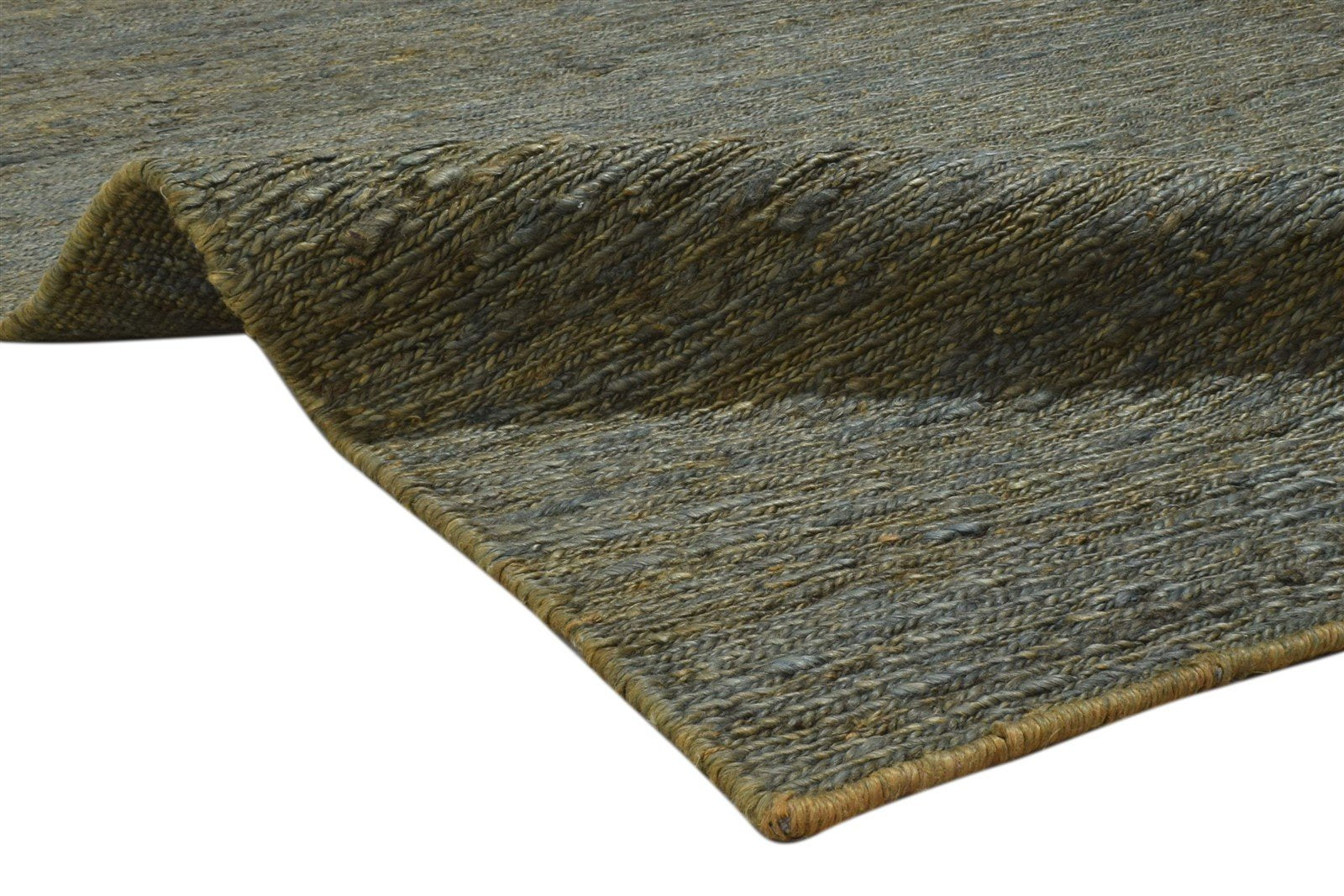 5X8 Rug Jute Charcoal Modern Hand Knotted Scandinavian Solid Room Size Carpet   7860699267221
