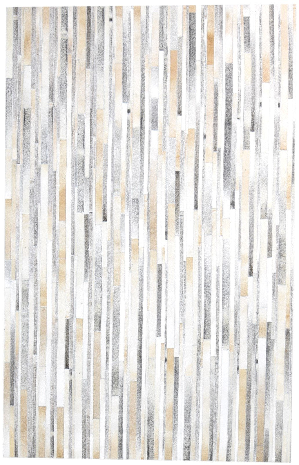 5X8 Rug Leather Grey Modern Hand Woven Scandinavian Abstract Room Size Carpet   7865128550549