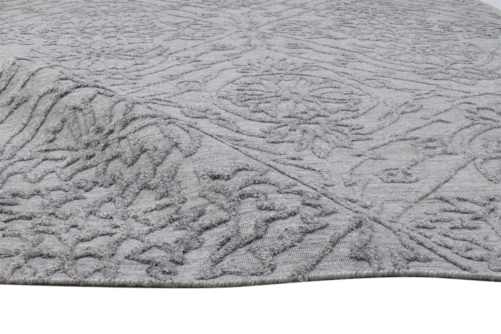 5X8 Rug Polypropylene Grey Modern Handloom Scandinavian Floral Room Size Carpet   7864156061845