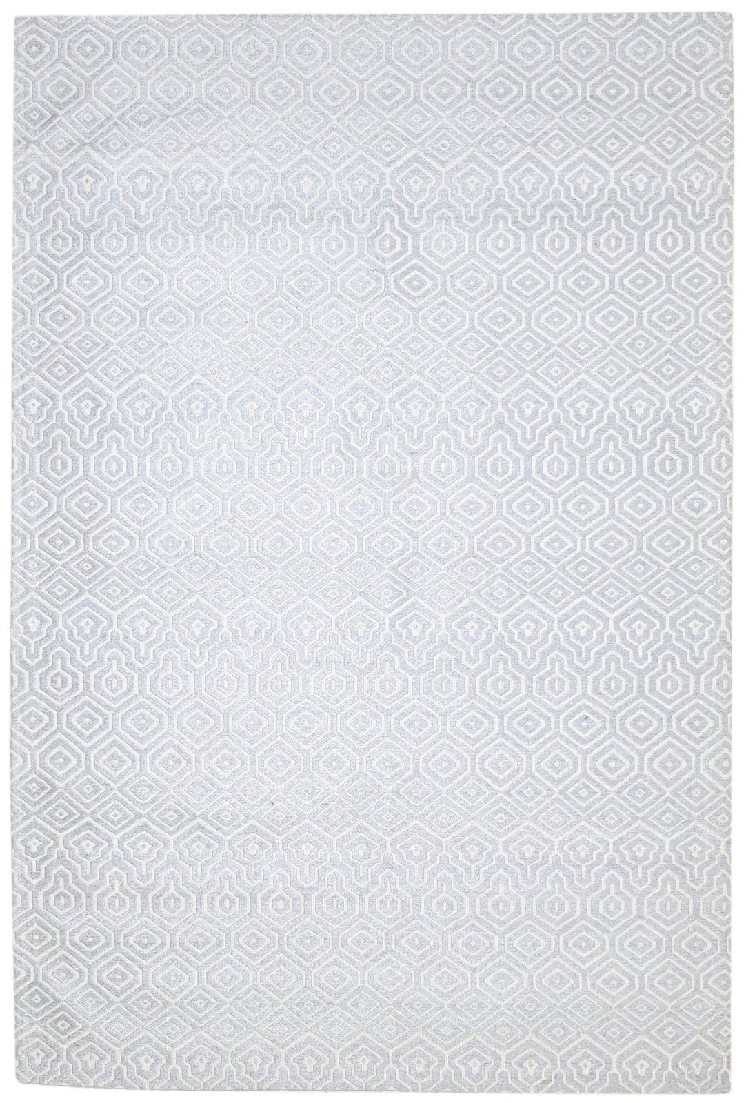 5X8 Rug Silk Grey Modern Jacquard Loom Scandinavian Honeycomb Room Size Carpet   7864458608789