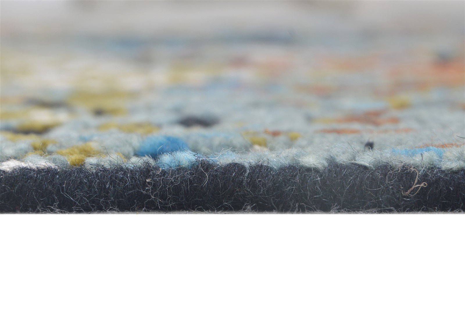 5X8 Rug Wool / Silk Black Modern Hand Knotted Indian Abstract Room Size Carpet   7864419418261