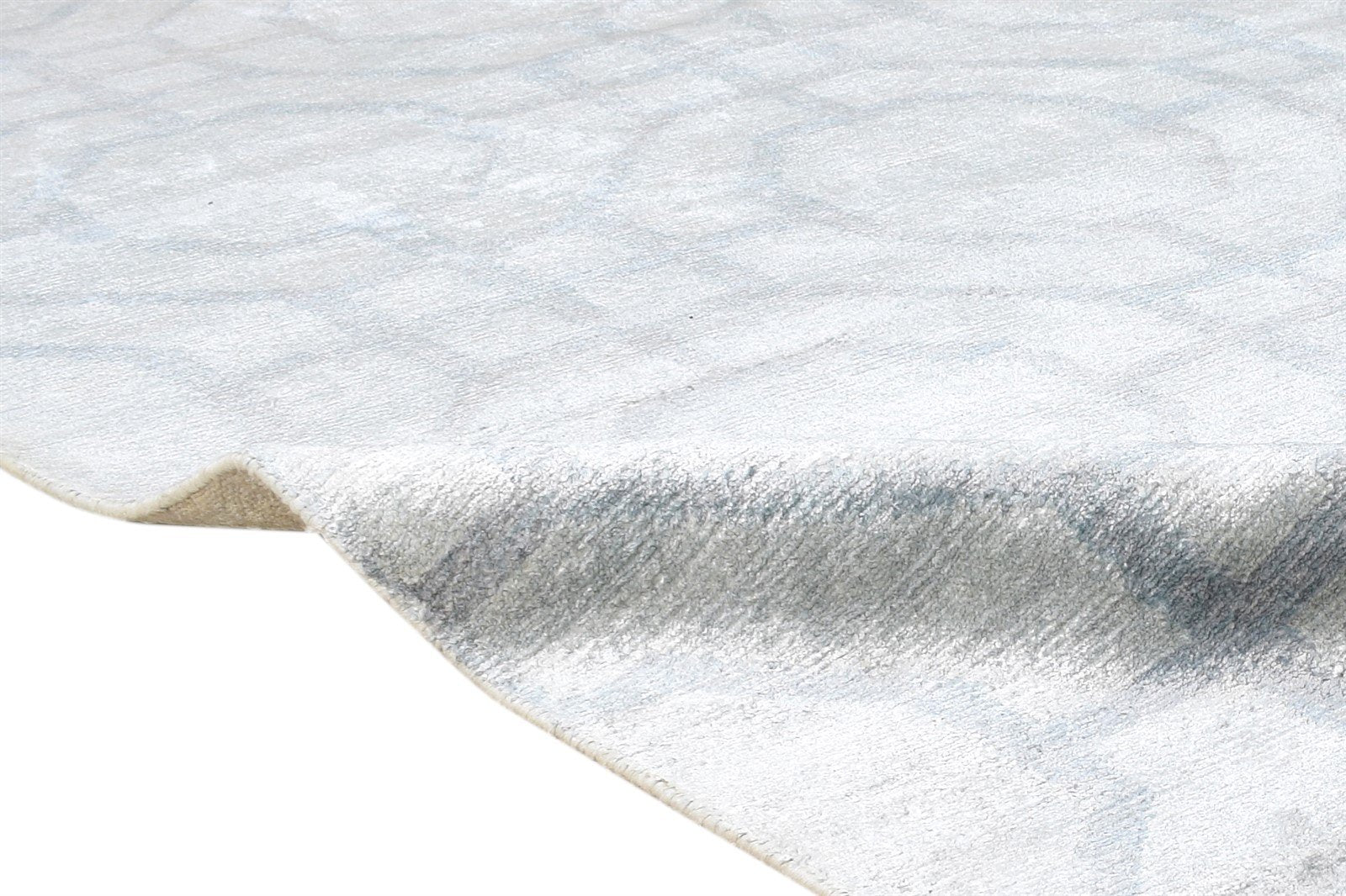 6' X 11' Rug Silk Grey Modern Hand Knotted Moroccan Geometric Large Carpet   7865070157973
