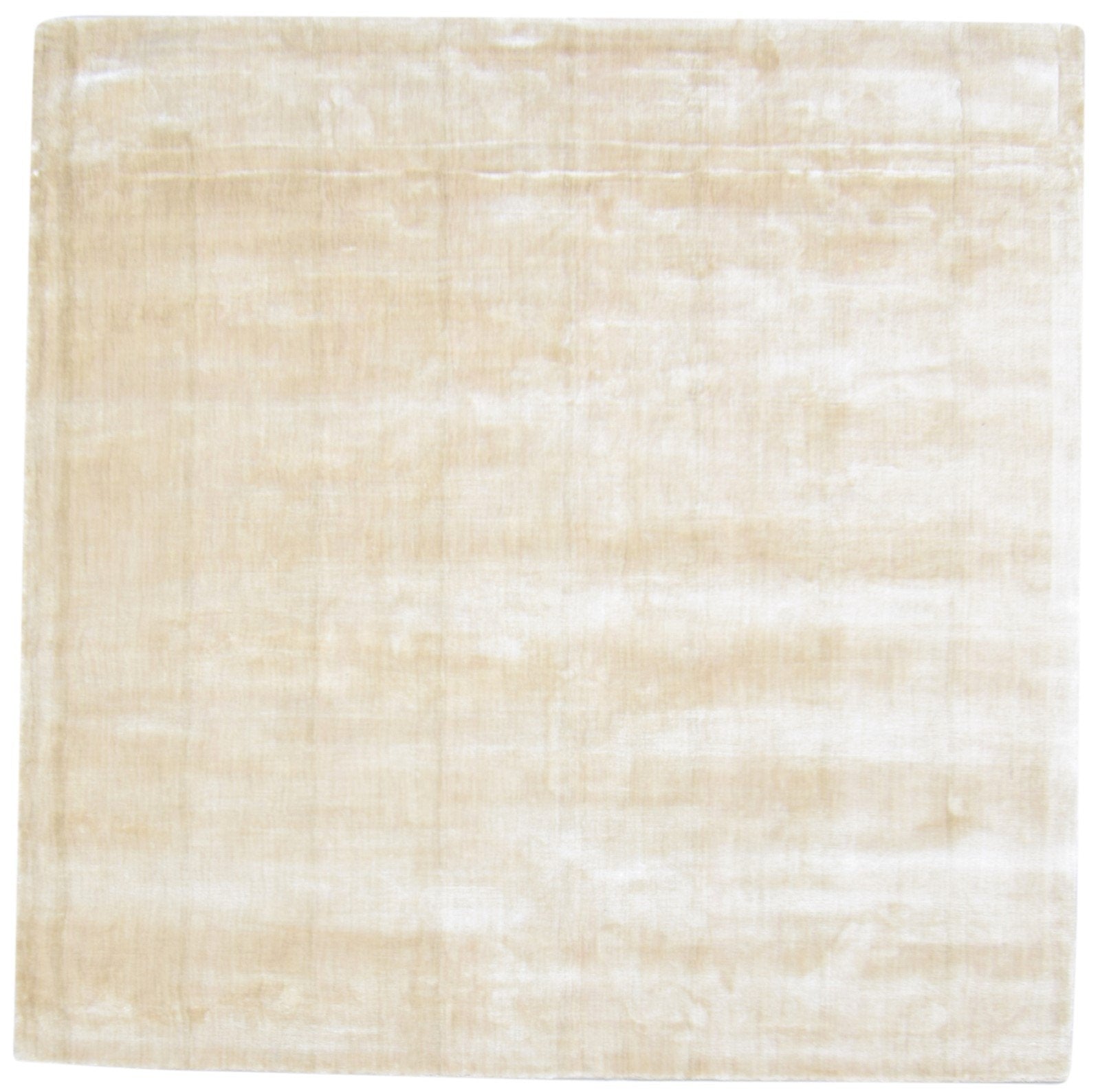 6' X 6' Rug Silk Beige Modern Handloom Scandinavian Solid Room Size Carpet   7864819875989