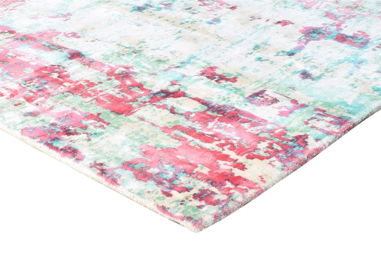 6' X 6' Rug Silk Red Modern Handloom American Abstract Room Size Carpet   7865145327765