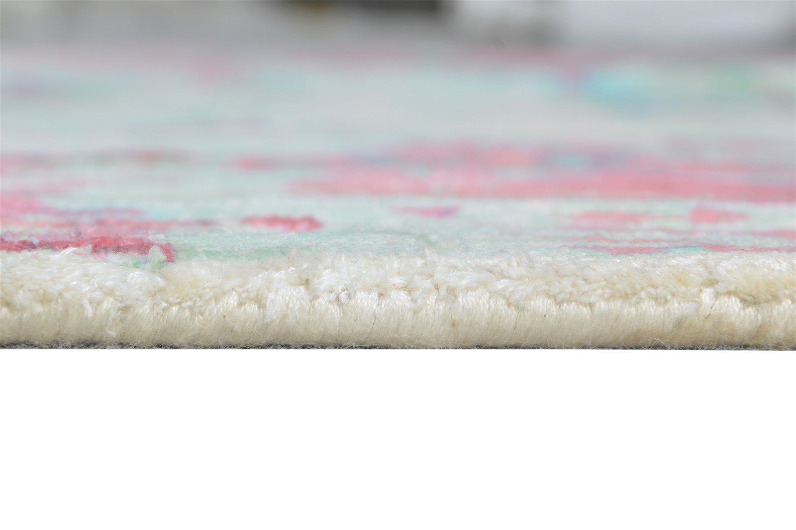 6' X 6' Rug Silk Red Modern Handloom American Abstract Room Size Carpet   7865145327765