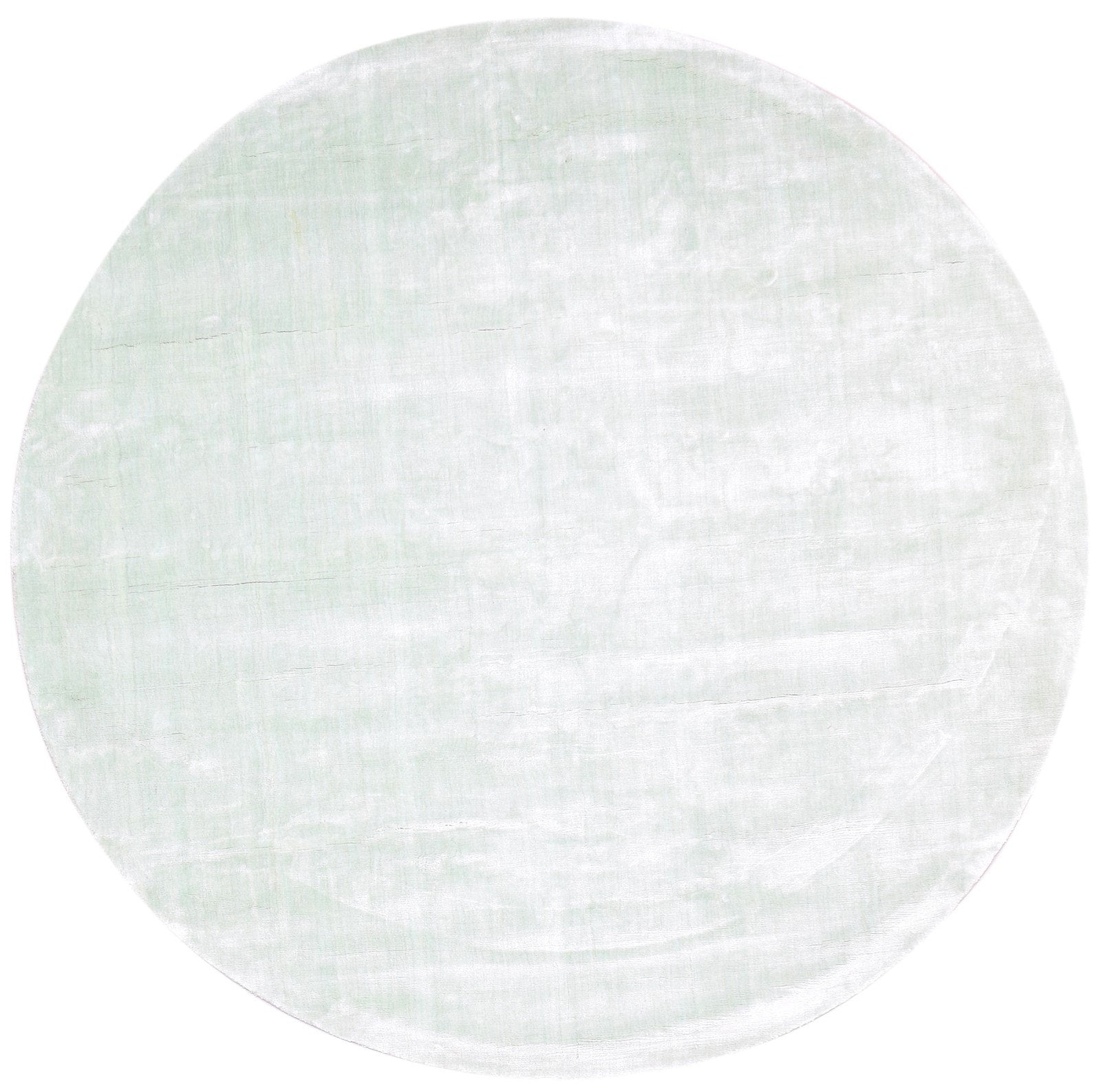 6' X 6' Rug Silk Silver Modern Handloom Scandinavian Solid Room Size Round   7864819417237