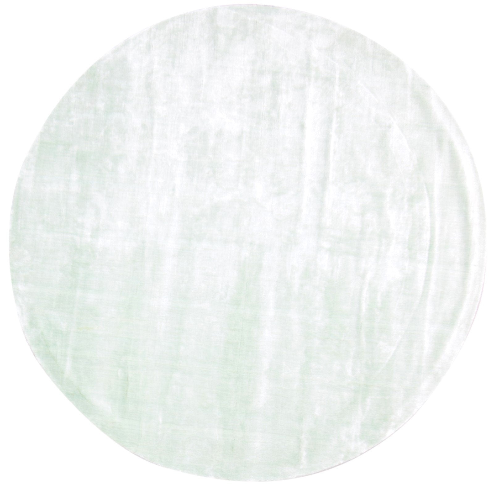 6' X 6' Rug Silk Silver Modern Handloom Scandinavian Solid Room Size Round   7864819417237