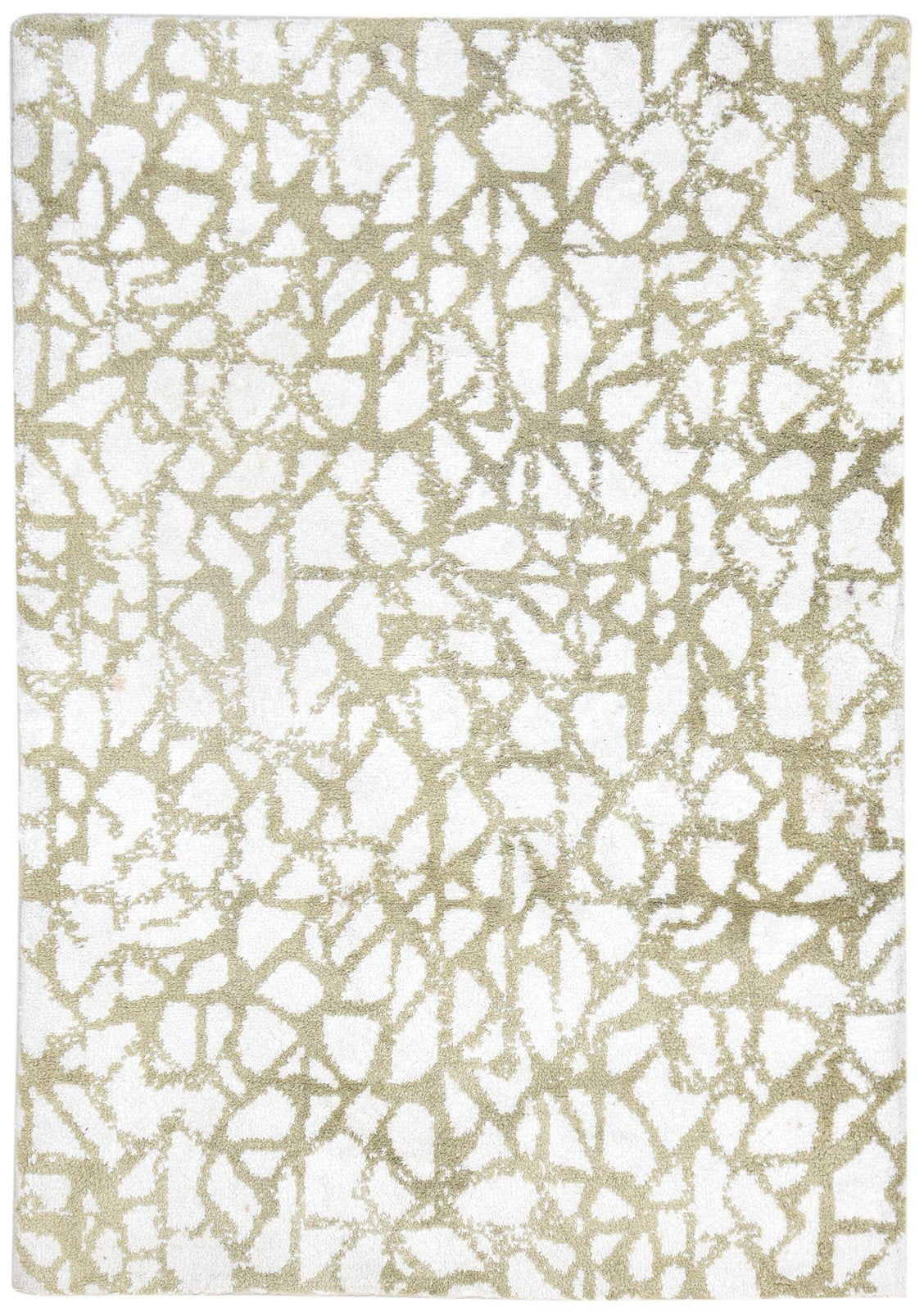 6' X 8' Rug Pet Yarn Gold Modern Hand Knotted Moroccan Abstract Room Size Carpet   7864795332757