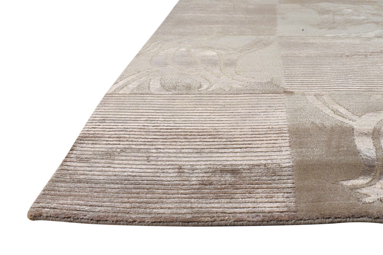 6' X 8' Rug Silk Brown Modern Hand Knotted Scandinavian Nordic Room Size Carpet   7865110003861