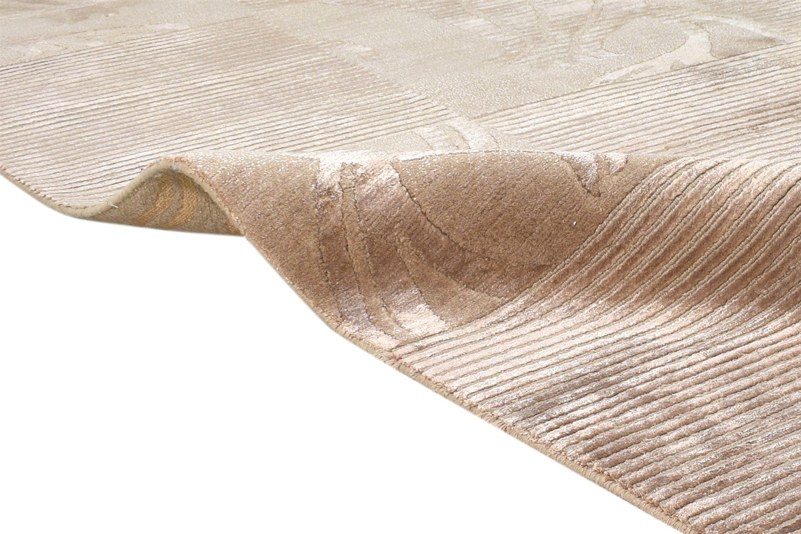 6' X 8' Rug Silk Brown Modern Hand Knotted Scandinavian Nordic Room Size Carpet   7865110003861