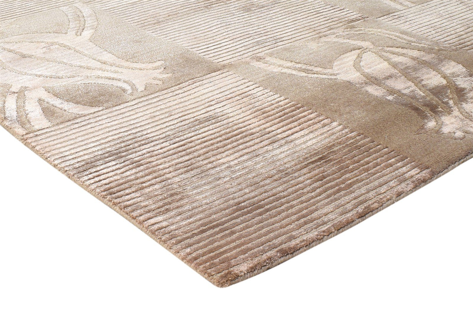6' X 8' Rug Silk Brown Modern Hand Knotted Scandinavian Nordic Room Size Carpet   7865110003861