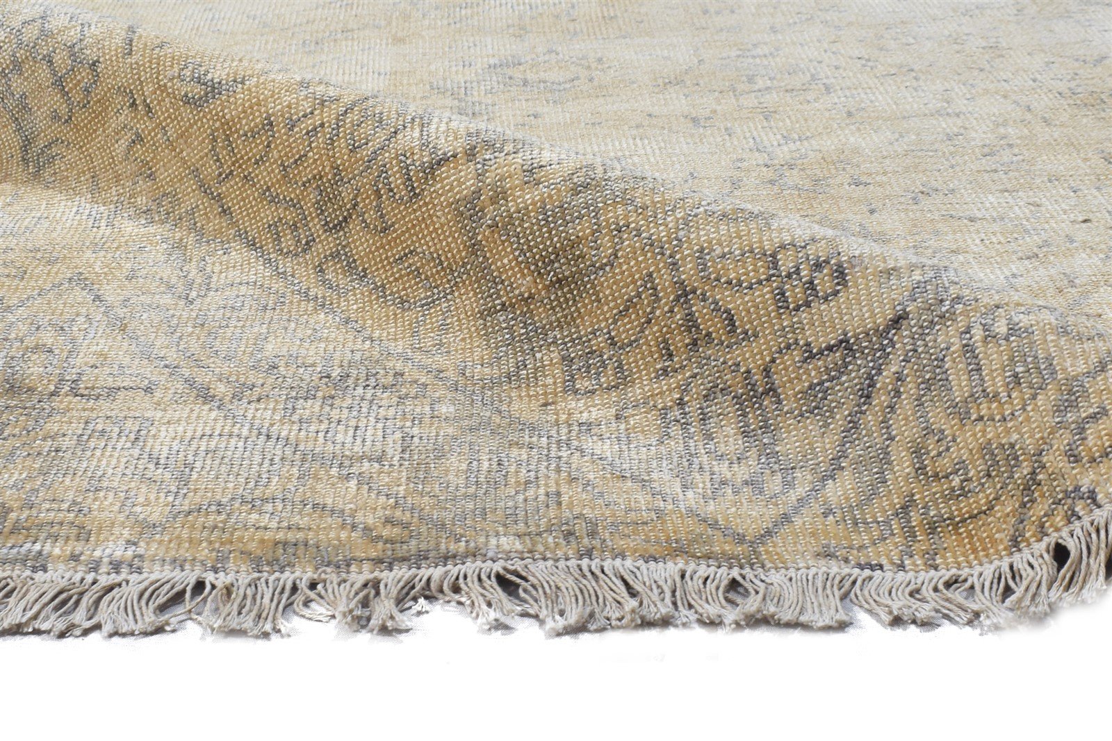 6' X 8' Rug Silk Gold Modern Hand Knotted French Abstract Room Size Carpet   7864802181269