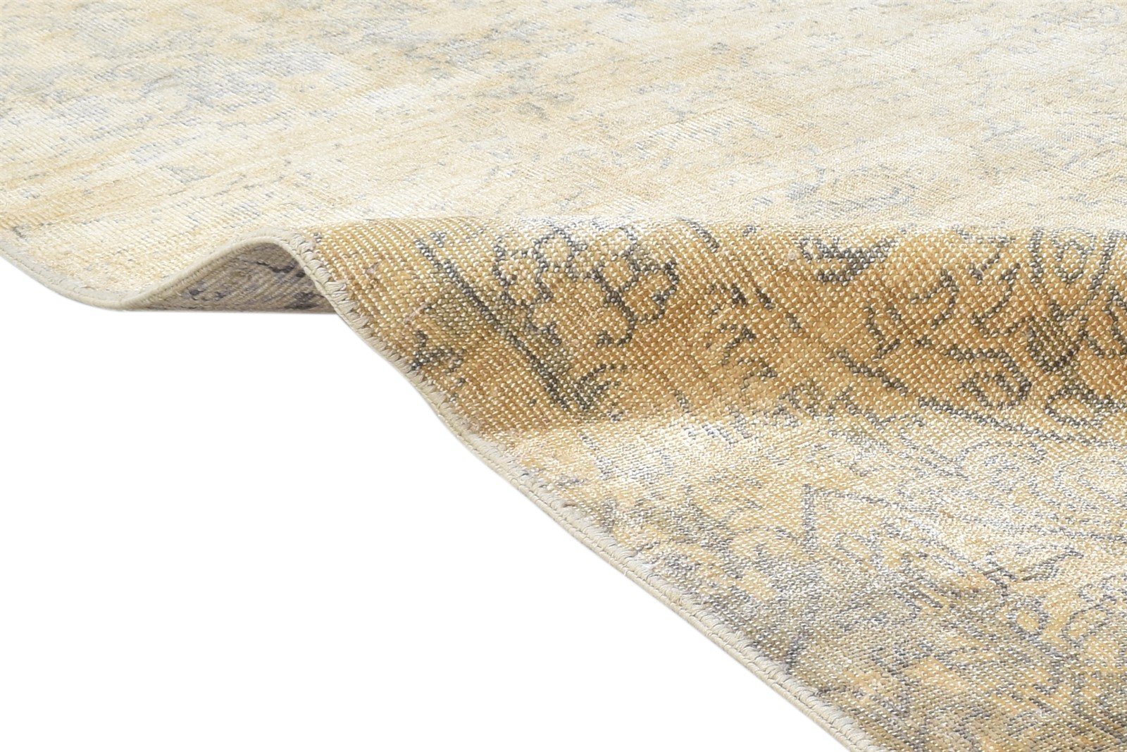 6' X 8' Rug Silk Gold Modern Hand Knotted French Abstract Room Size Carpet   7864802181269
