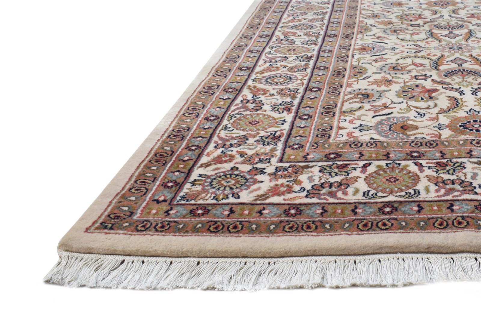 6' X 8' Rug Wool Beige Persian Hand Knotted Kashan Oriental Room Size Carpet   7864658919573