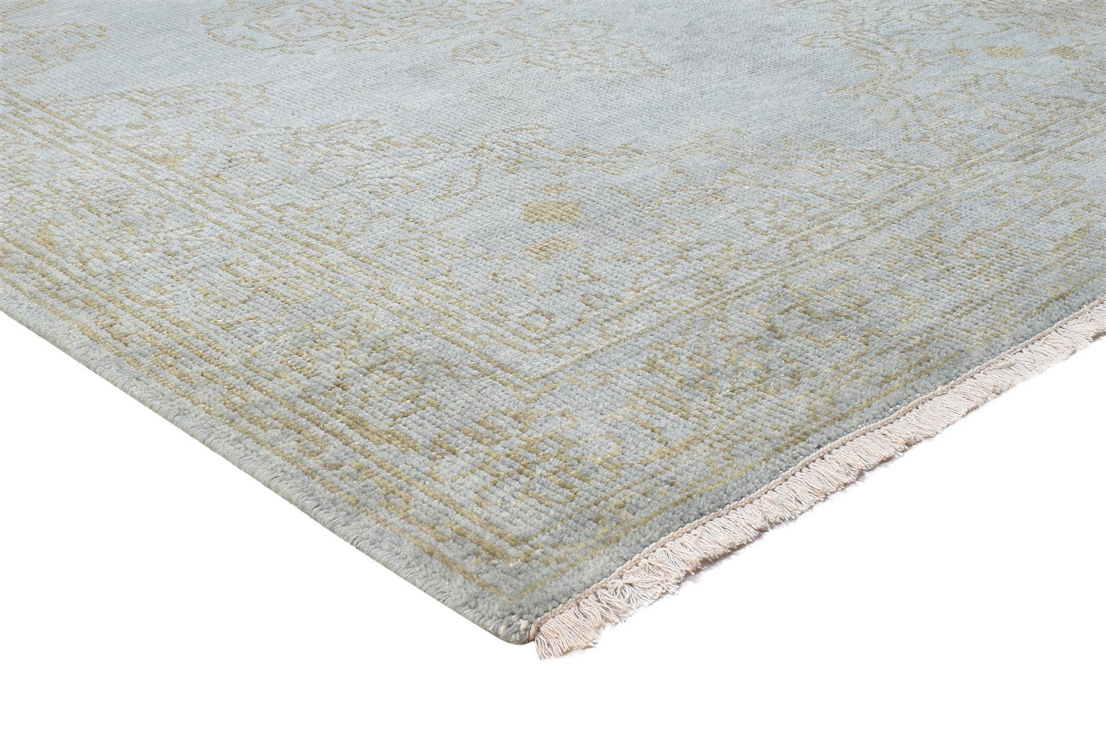 6' X 8' Rug Wool Blue Persian Hand Knotted Mughal Medallion Room Size Carpet   7864901763221