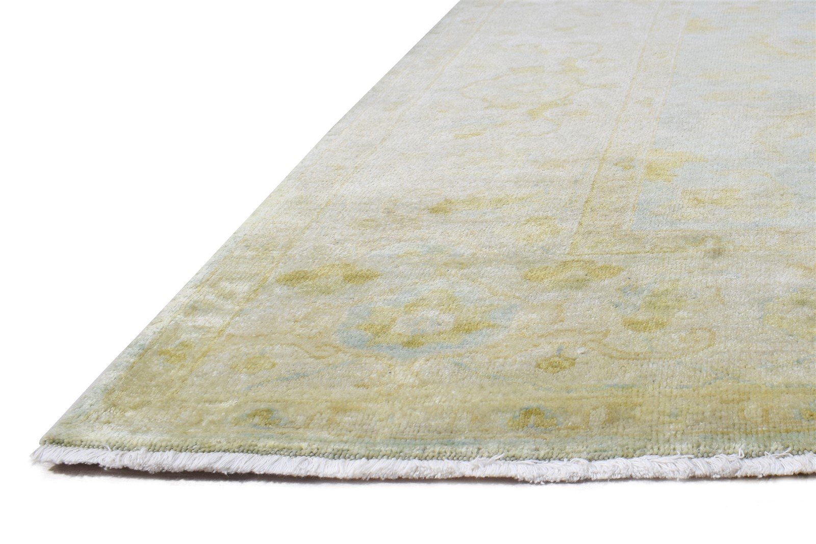6' X 8' Rug Wool Green Persian Hand Knotted Oushak Oriental Room Size Carpet   7864999248021