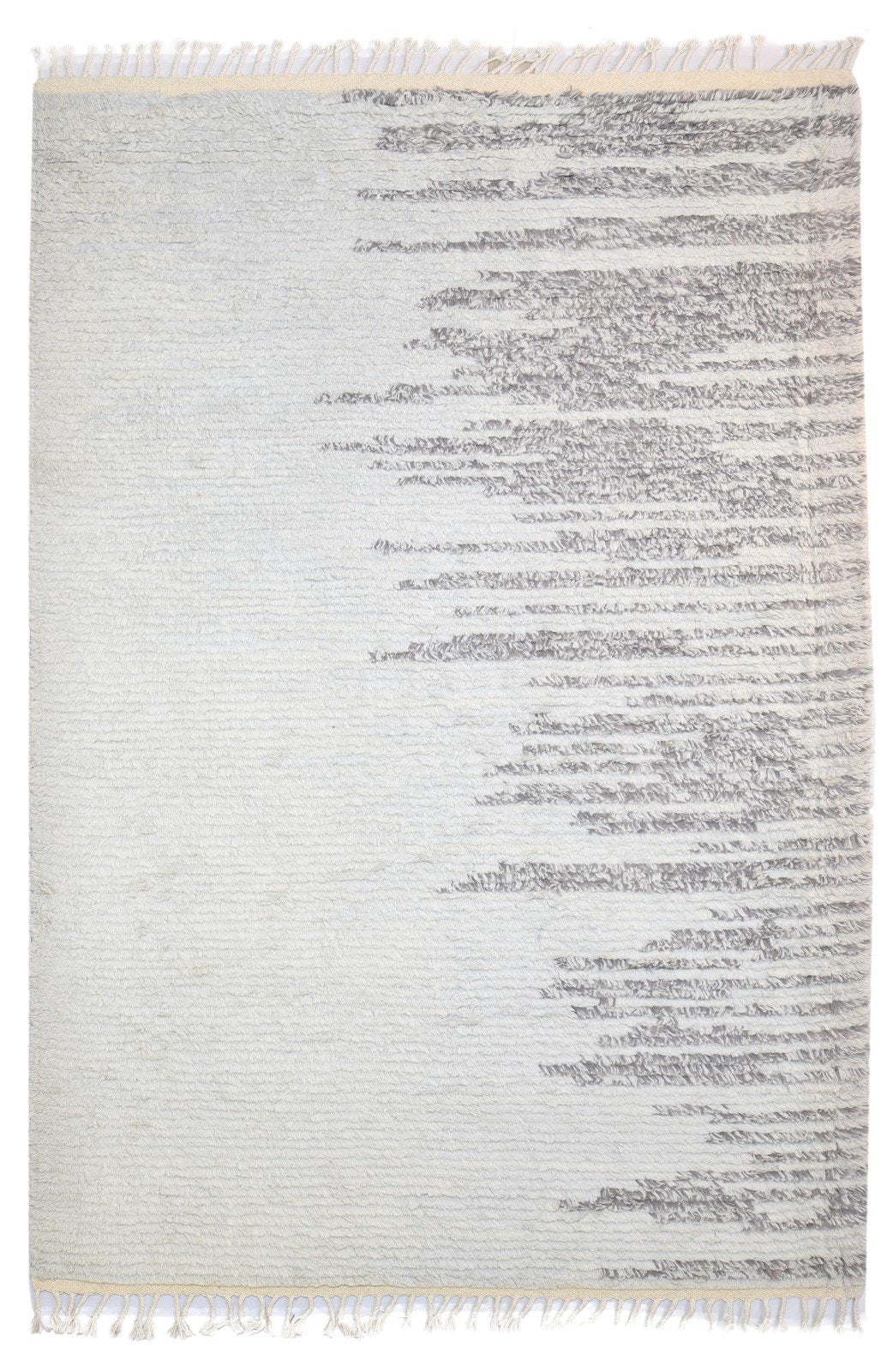 6' X 8' Rug Wool Grey Modern Hand Knotted Scandinavian Abstract Room Size Carpet   7864313151637
