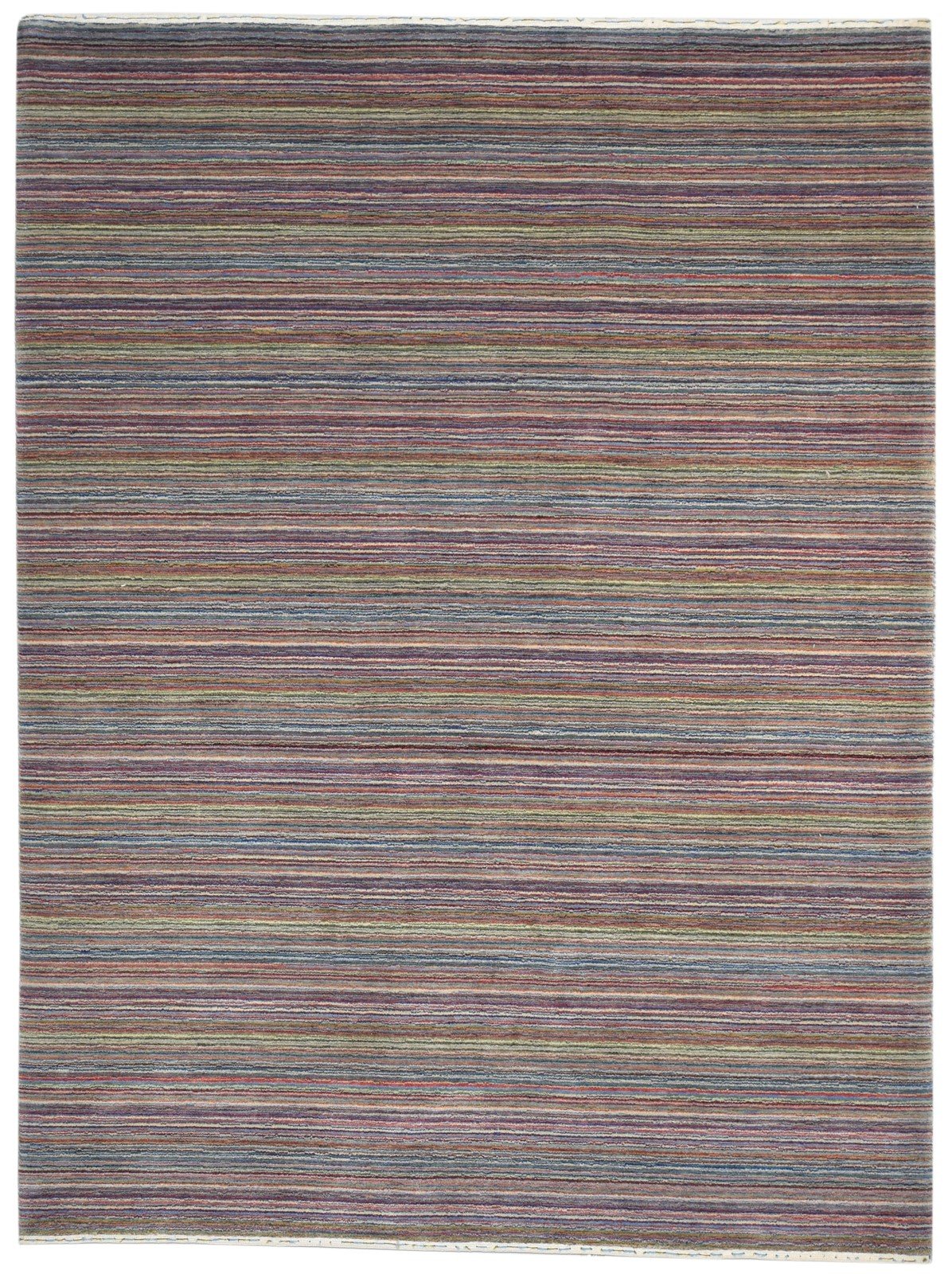 6' X 8' Rug Wool Multi Color Modern Hand Woven Bohemian Striped Room Size Carpet   7864180310165