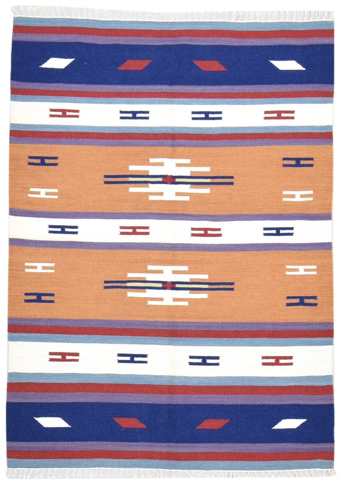 Brinna 6' X 8' Rug Wool Multi Color Persian Dhurrie Oriental Tribal   7864354963605