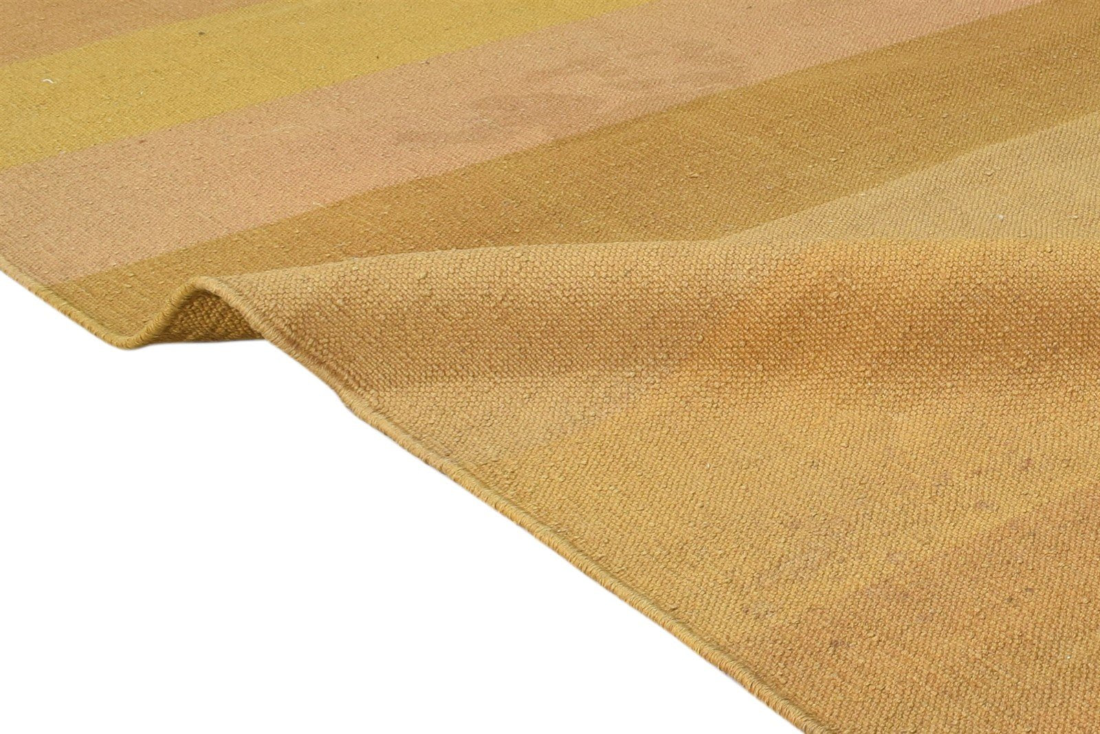 6' X 9' Rug Jute Brown Modern Dhurrie Scandinavian Striped Large Carpet   7865077334165