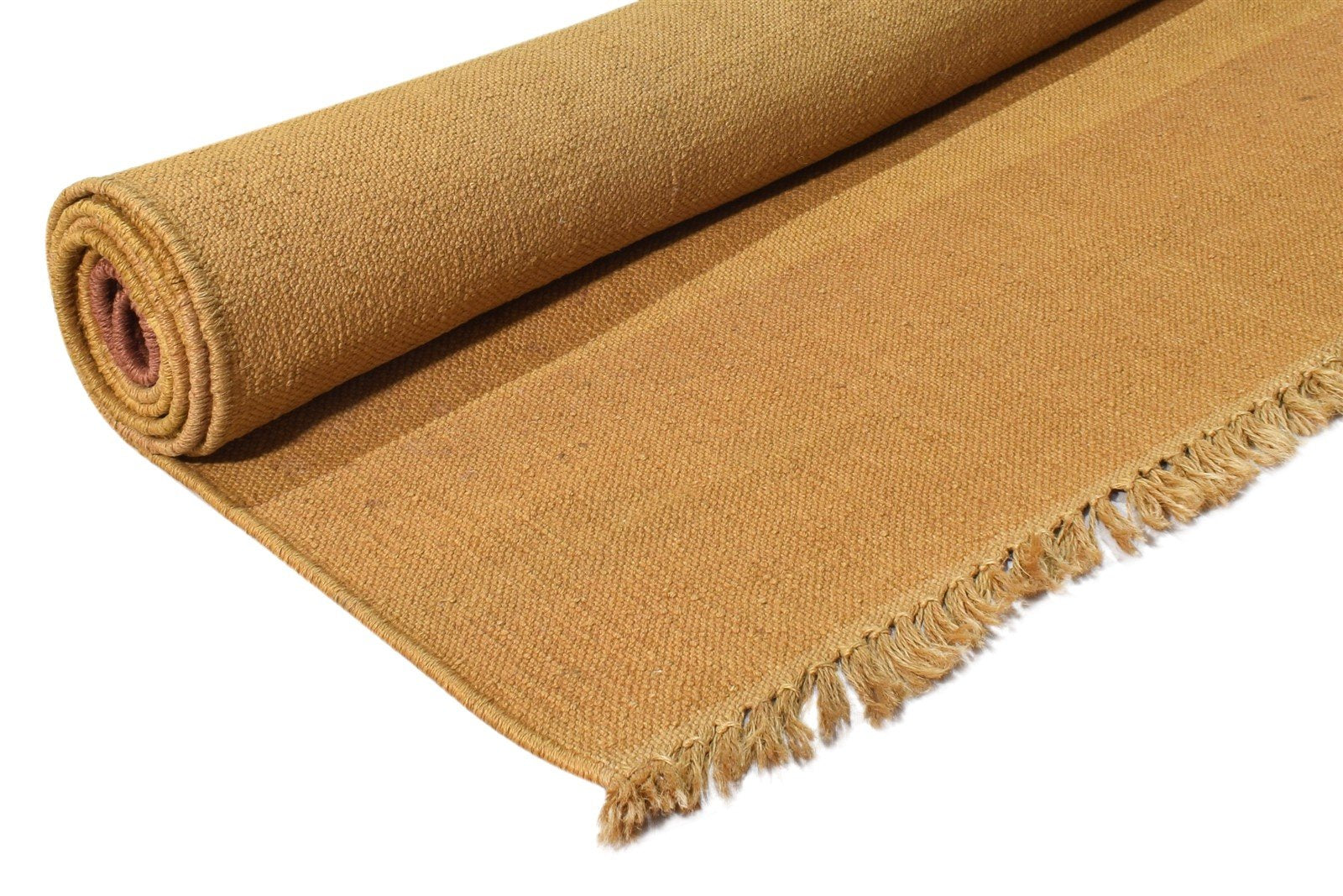 6' X 9' Rug Jute Brown Modern Dhurrie Scandinavian Striped Large Carpet   7865077334165