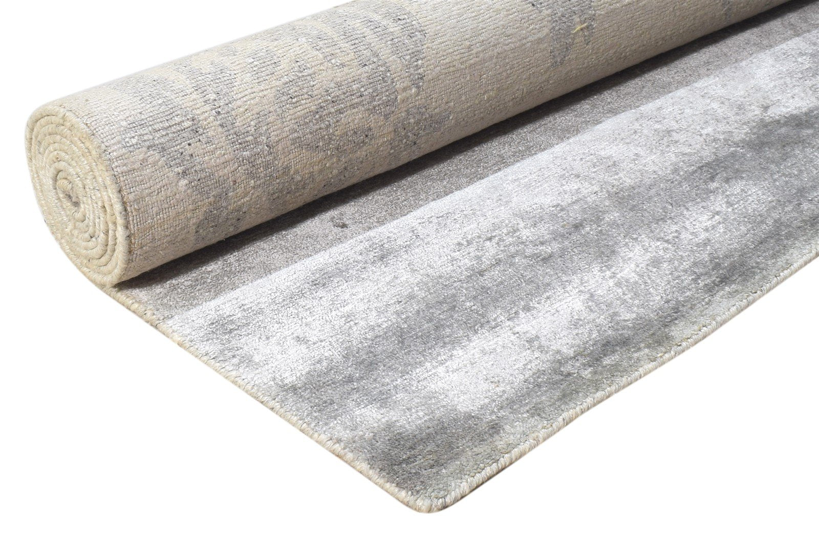 6' X 9' Rug Silk Grey Modern Hand Knotted American Abstract Room Size Carpet   7865070551189