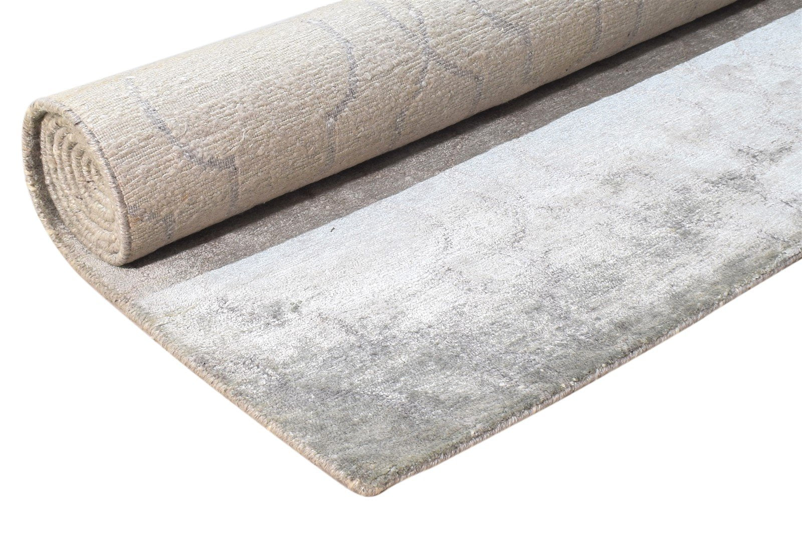 6' X 9' Rug Silk Grey Modern Hand Knotted American Abstract Room Size Carpet   7865069142165