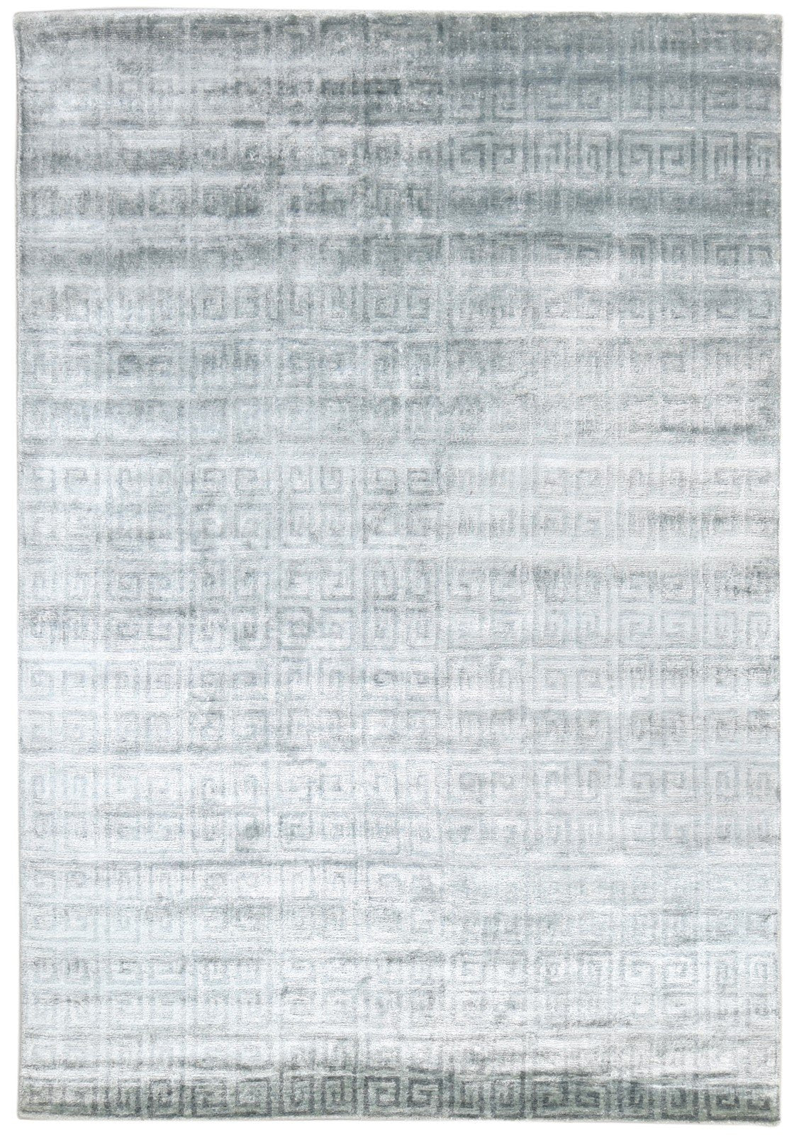 6' X 9' Rug Silk Grey Modern Hand Knotted Moroccan Geometric Room Size Carpet   7865069600917