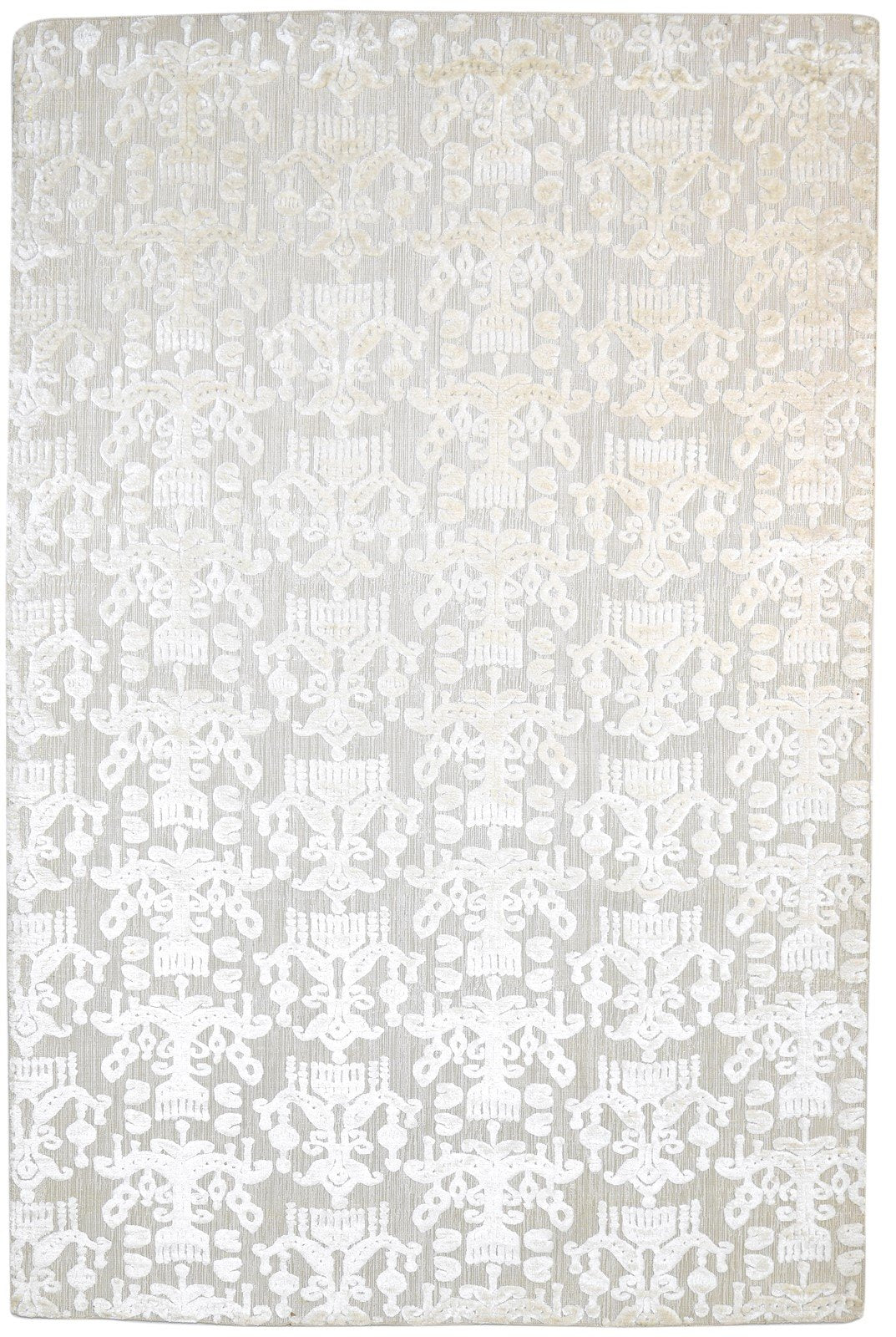 6' X 9' Rug Silk Grey Modern Jacquard Loom French Damask Room Size Carpet   7864229003413
